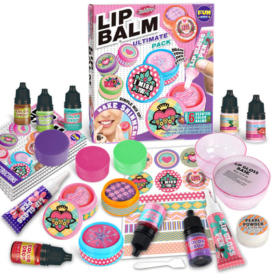 All Natural Lip Balm Kit For Girls, FunKidz Lip Gloss Making Kit For Kids Ages 8-10, 10-12 Girls Gift Makeup Science Lab