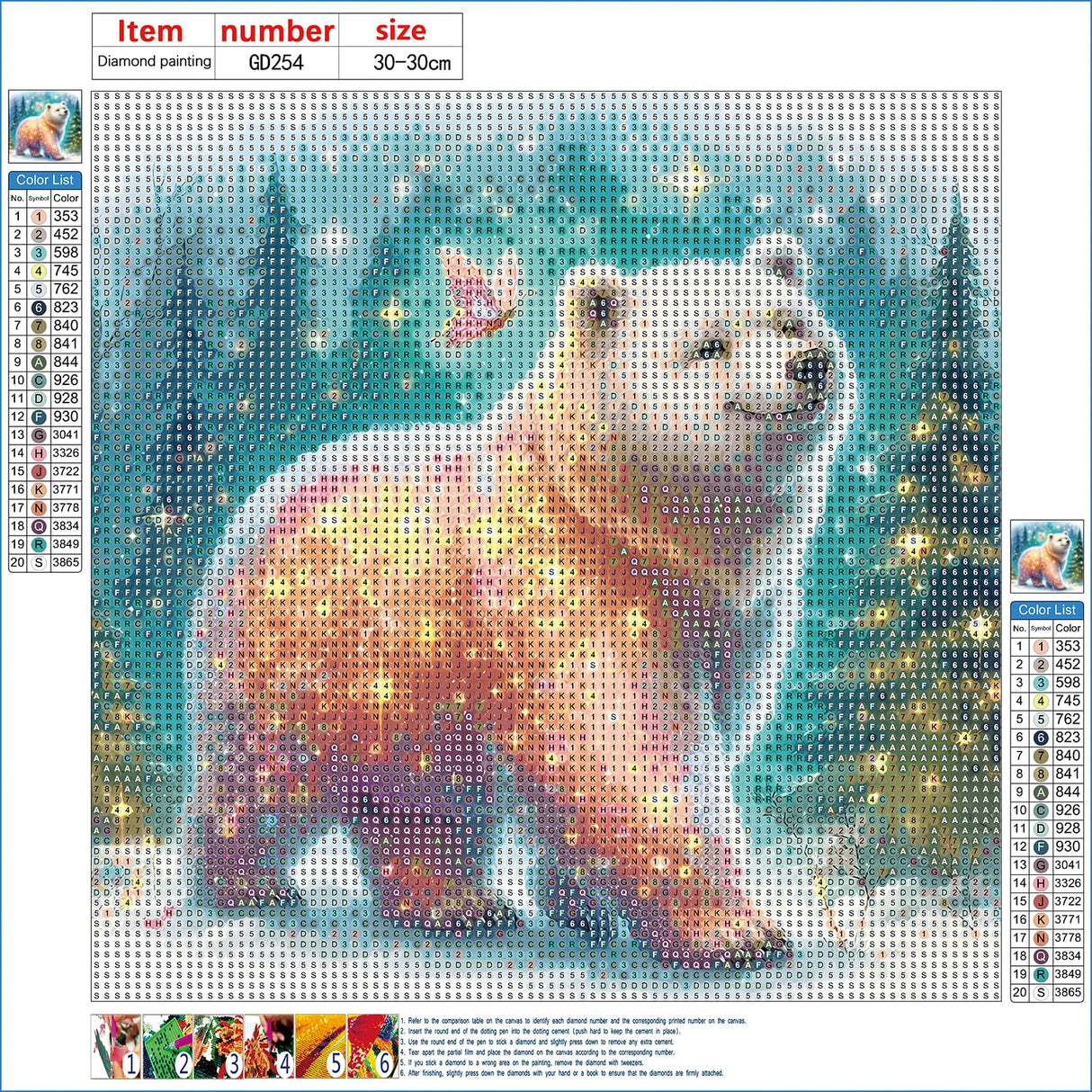 GDYEEH DIY 5D Polar Bear Diamond Art Kits, Fantasy Round Full Drill Sparkling Butterfly Diamond Painting Picture, Forest Diamond Painting Art Kits Craft for Adults Beginners, Home Wall Decor 12x12inch GDYEEH