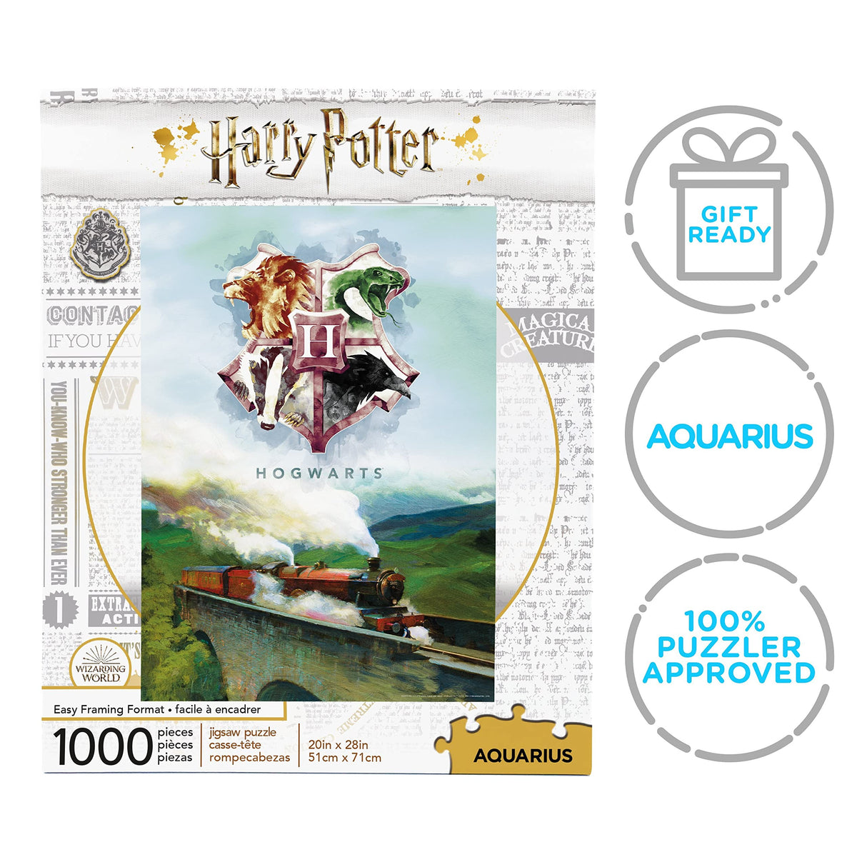 AQUARIUS Harry Potter Puzzle Hogwarts Express Train (1000 Piece Jigsaw Puzzle) - Officially Licensed Harry Potter Merchandise & Collectibles - Glare Free - 20 x 28 Inches AQUARIUS