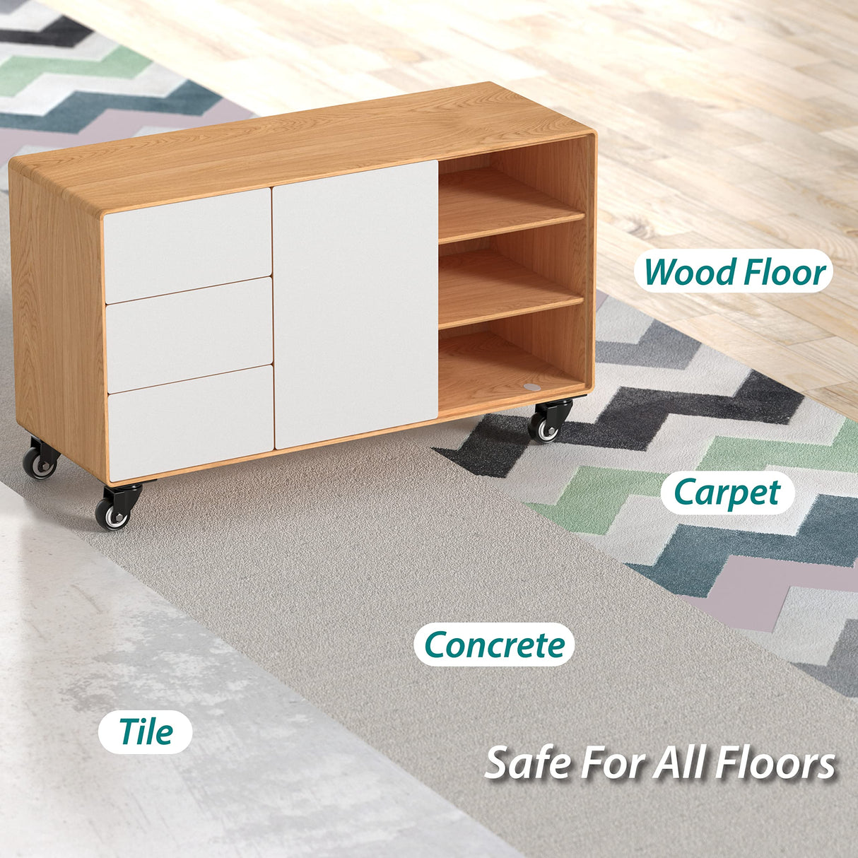 2 inch Swivel Caster Wheels Without Brake and No Noise Wheels, Heavy Duty Casters Total Capacity 600lbs (Pack of 4) HOLKIE