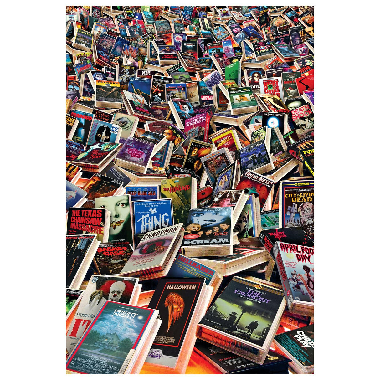 Horror VHS Cemetery 1000-Piece Jigsaw Puzzle, Brain Teaser for Kids and Adults | 28 x 20 Inches Toynk
