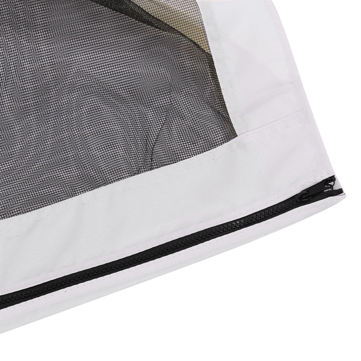 Outsunny 10' x 13' Universal Replacement Mesh Sidewall Netting for Patio Gazebos and Canopy Tents with Zippers, (Sidewall Only), White Outsunny