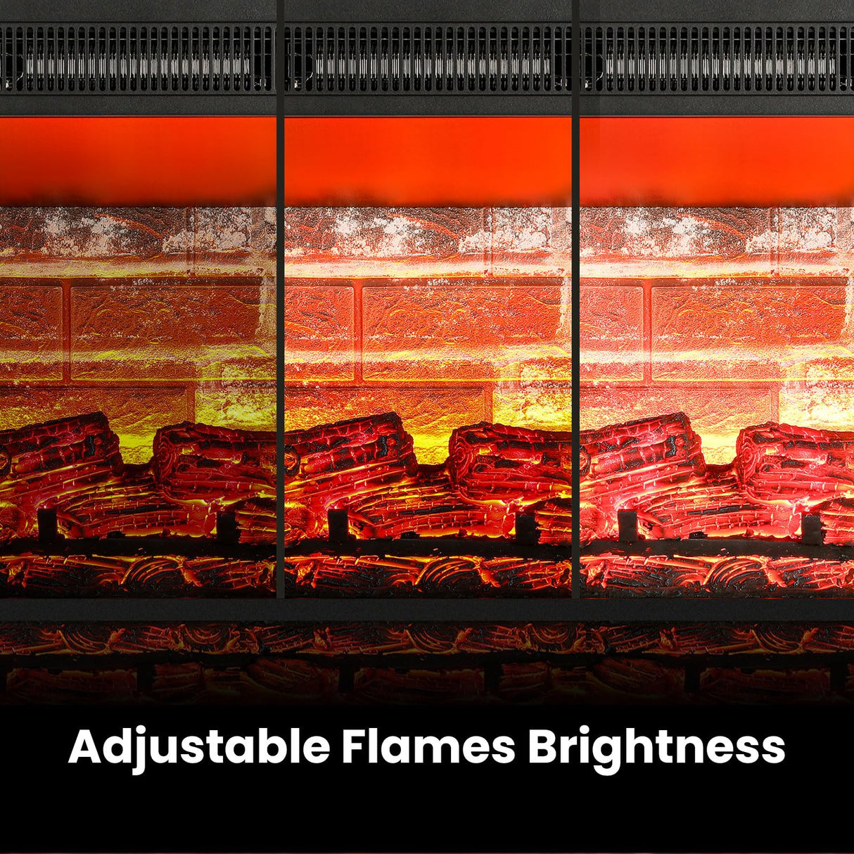 LGHM 44" Electric Fireplace with Mantel, Portable Freestanding Wood Stove Heater, Realistic 3D Dancing Flame Effect and Stacked Stone Surround, Remote Control Timer for Living Room, Bedroom LGHM