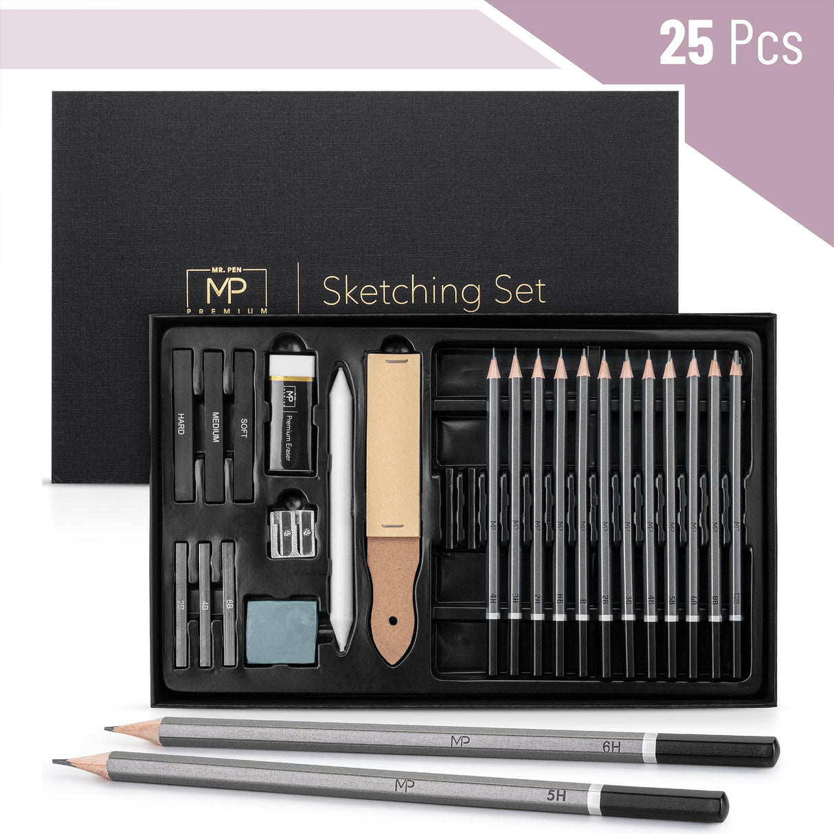 Mr. Pen- Sketching Pencils Set, 25 pcs, Art Set, Graphite Pencils for Sketching Mr. Pen