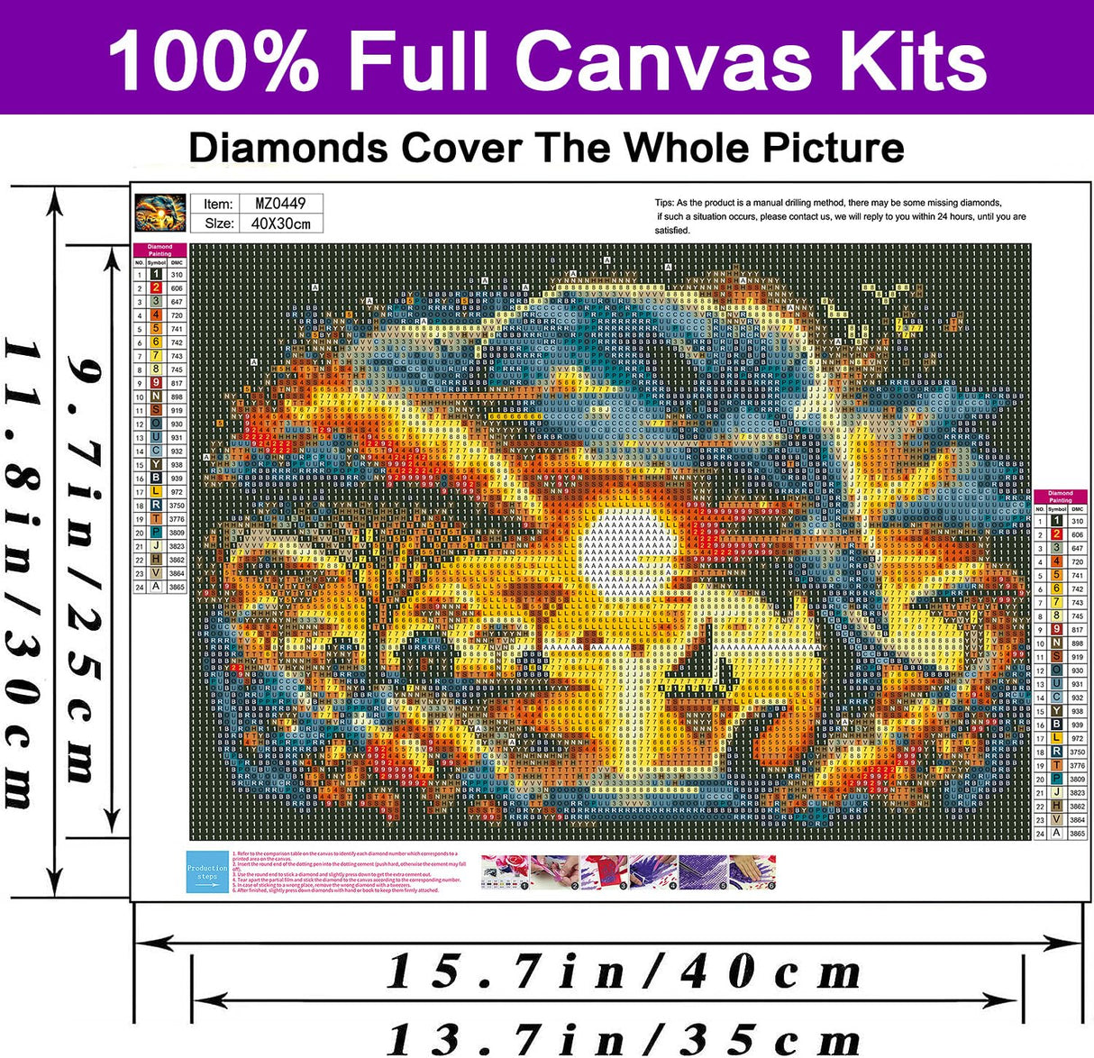 Elephant Diamond Art Kits for Adults, Diamond Painting Kits for Adults, 5D DIY Full Drill Animal Gem Craft Arts Diamond Round Dots Picture for Gifts Home Wall Decor 16" x 12" croshom