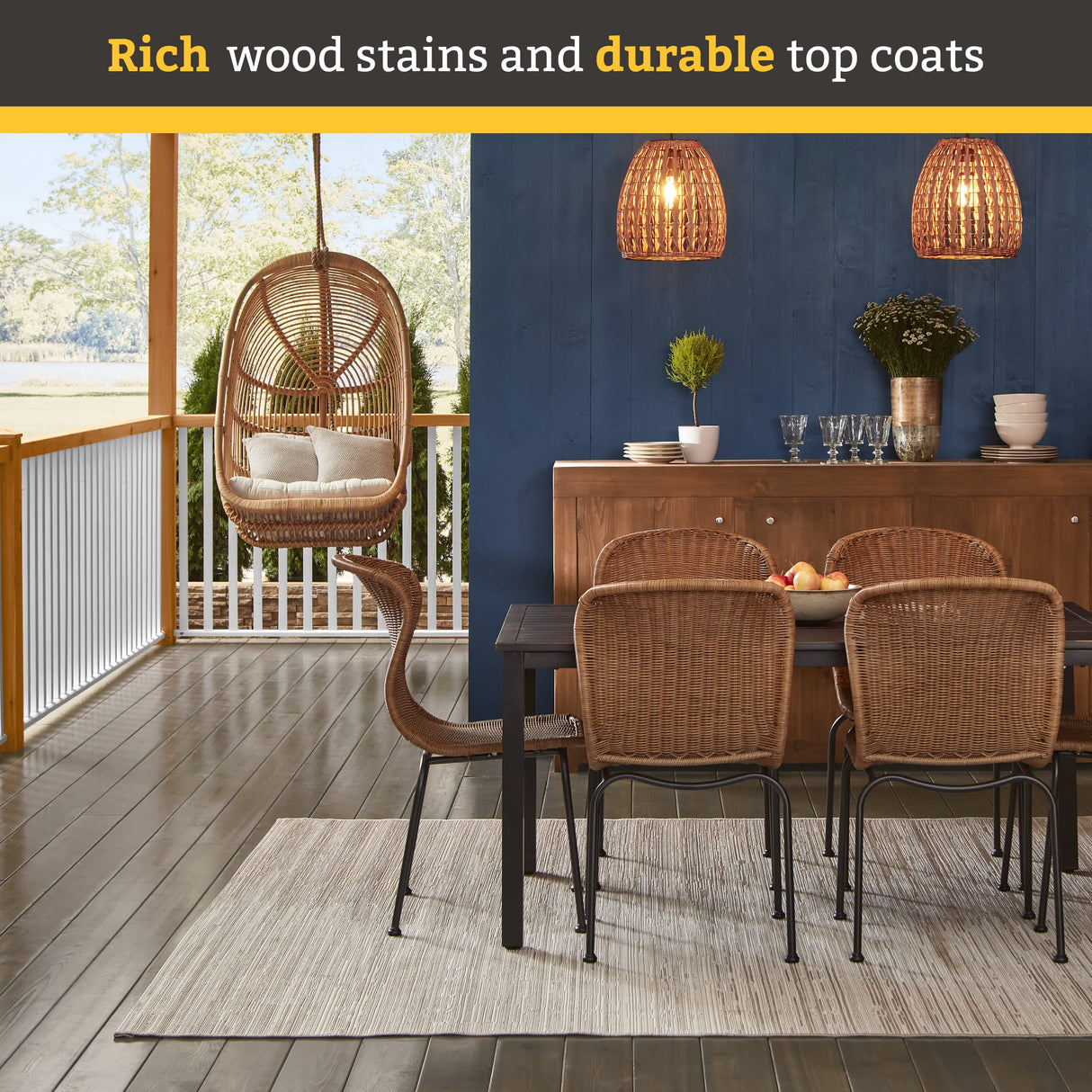 Cabot Wood Toned Stain + Sealer, Low VOC Exterior Natural Wood Stain, Cedar, Gallon Cabot