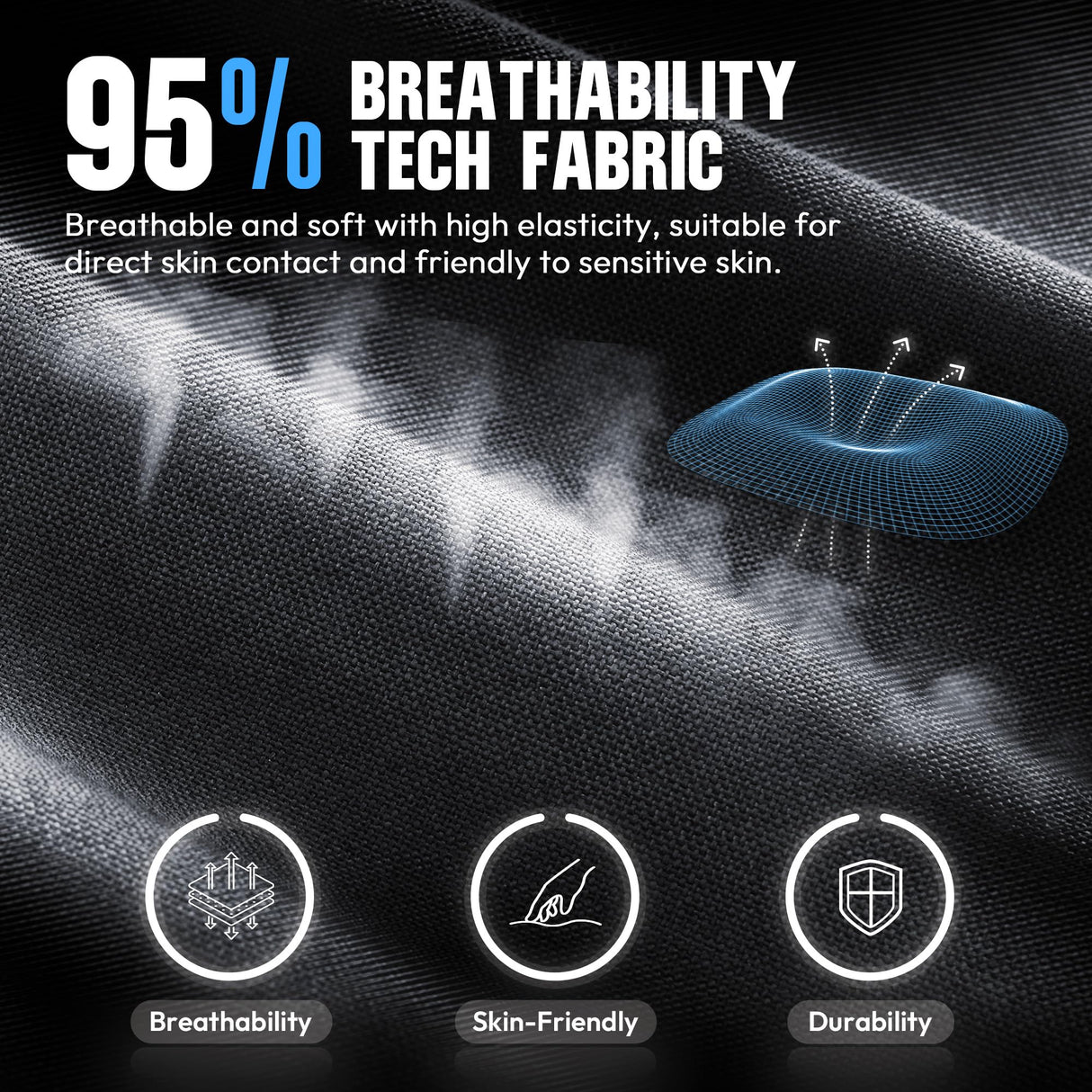 Dowinx Gaming Chair Fabric with Pocket Spring Cushion, High Back Ergonomic Computer Chair with Footrest for Adults, Massage Lumbar Support Swivel Game Chair for Office Gaming 300LBS, Black Dowinx