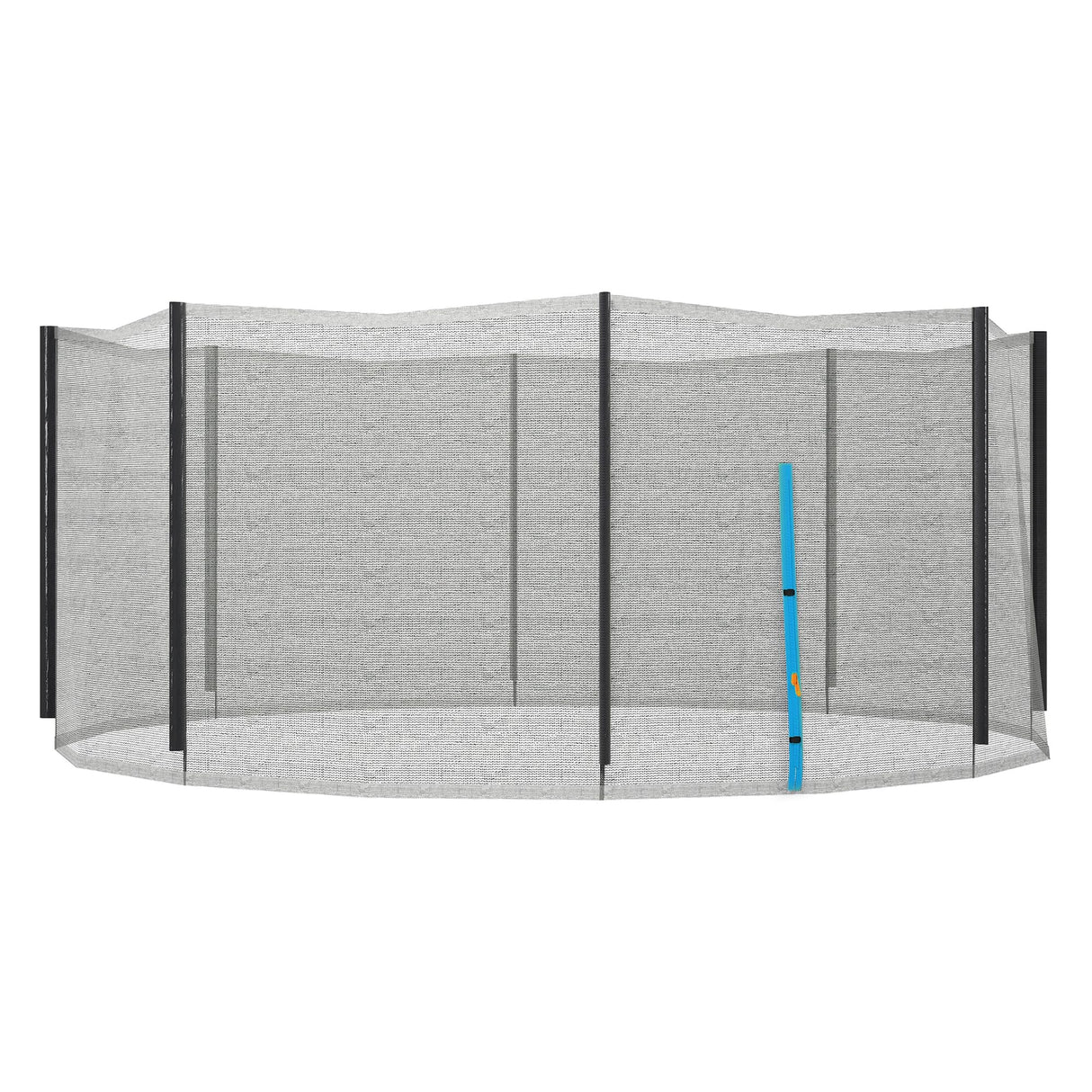 Soozier Trampoline Safety Net for 14ft Round Trampoline with 8 Straight Poles Poles Not Included, Weather Resistant Trampoline Net Replacement Enclosure with Yellow Zippered Entrance, Blue Soozier