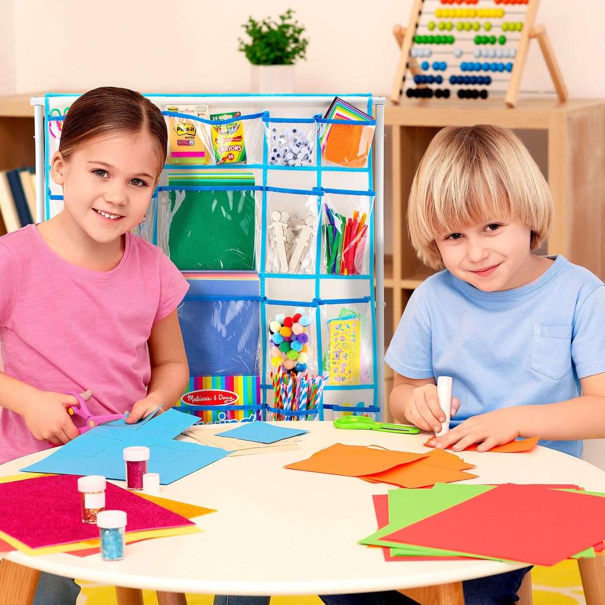 Craft Rolling Cart with Wheels - 40 Storage Pockets - Portable Organizer for Arts & Craft Supplies LC Crafts