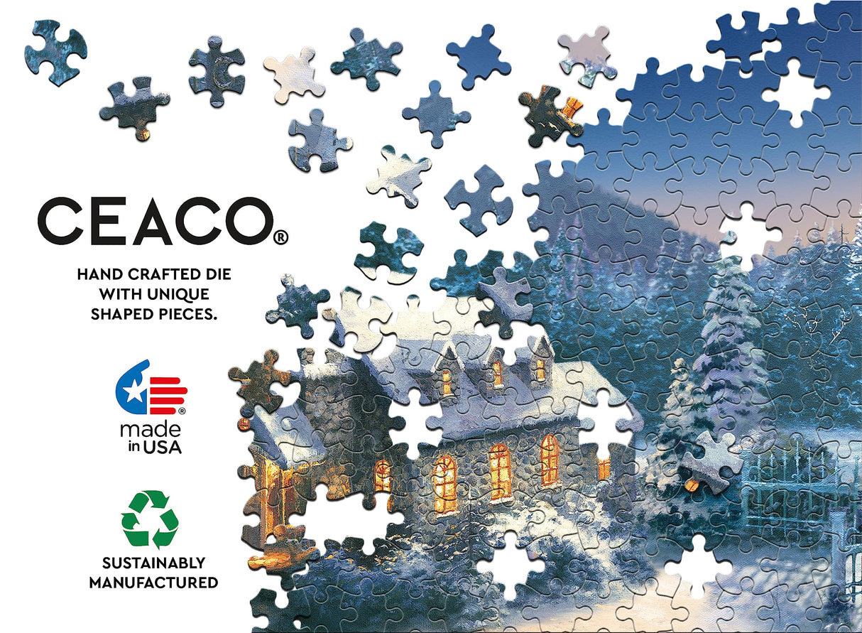 Ceaco - 4 in 1 Multipack - Thomas Kinkade - Holiday - (4) 500 Piece Jigsaw Puzzles Ceaco