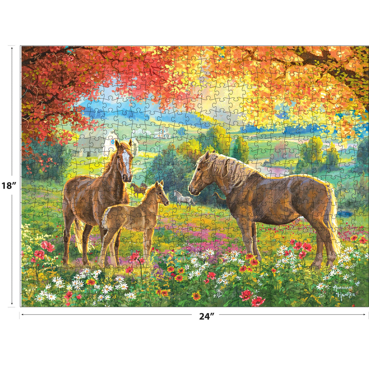 RoseArt - Abraham Hunter - Family Moment - 500 Piece Jigsaw Puzzle for Adults RoseArt