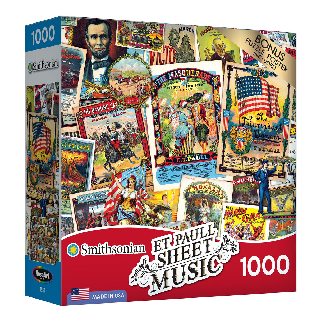 RoseArt - Smithsonian Vintage - E.T. Paul Sheet Music - 1000 Piece Jigsaw Puzzle for Adults - Challenging Family Fun! RoseArt
