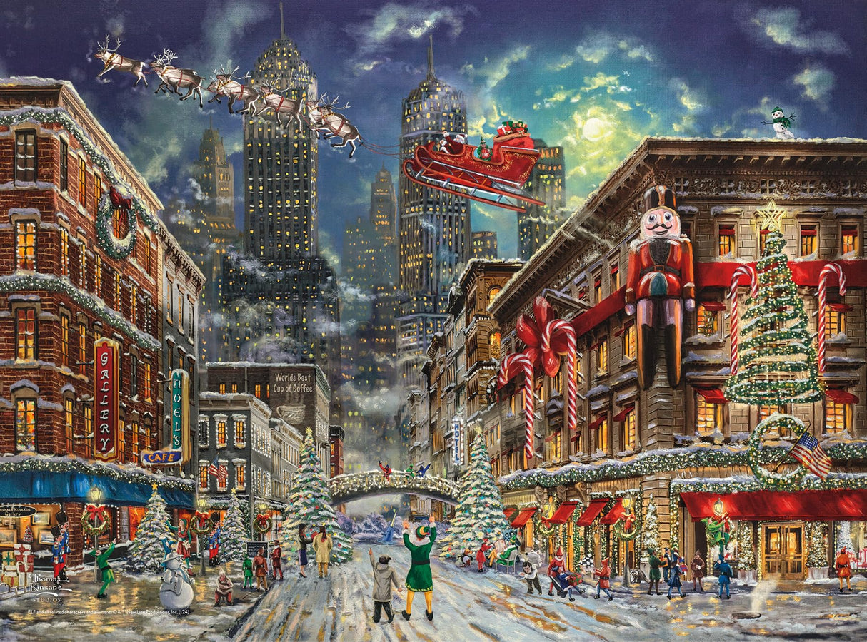 Buffalo Games - Thomas Kinkade -Kinkade - Elf V2-100 Piece Jigsaw Puzzle for Families -Challenging Puzzle Perfect for Game Nights - Finished Size is 15.00 x 11.00 Ceaco