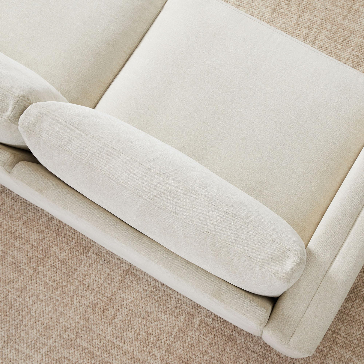 CHITA Super Large Luxury 3 Seat Sectional Modular Sofa, Down Filled Modern Sofa, Deep Seat Comfty Cloud Couch, 118 inch Width, 3 Seat Couch, Solid Wood Leg, Linen CHITA