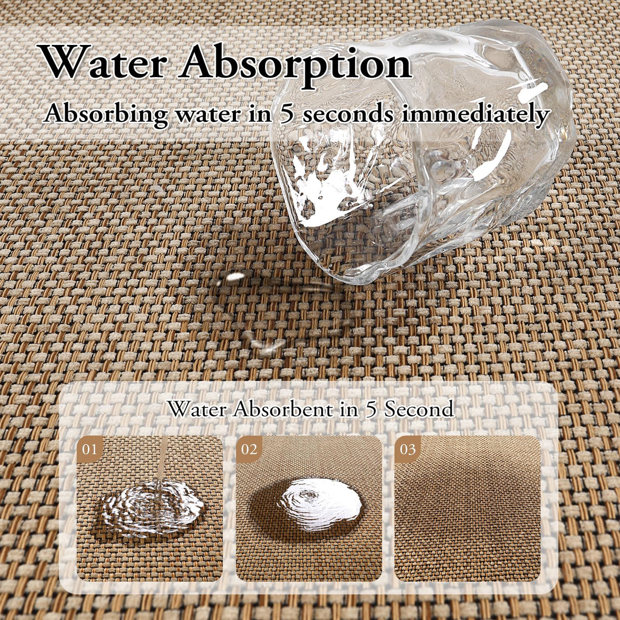 Lahome Farmhouse Carpet Runners for Hallway 6ft, 2x6 Washable Runner Rug Non Slip for Entryway Indoor, Neutral Non Shedding Kitchen Mats for Floor Entry Bathroom, Beige Lahome