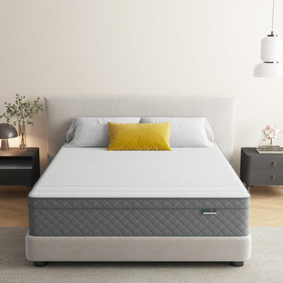 PurrJoys 12 inch Full Mattress, Cooling-Gel Memory Foam and Pocket Spring Full Hybrid Mattress, Medium Firm Feel, Mattresses in a Box, CertiPUR-US Certified