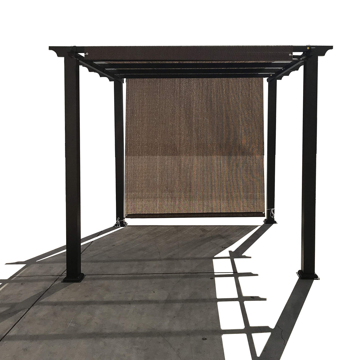 Alion Home Custom HDPE Permeable Canopy Sun Shade Cover Replacement with Rod Pockets for Pergola (20' x 10', Mocha Brown) Alion Home