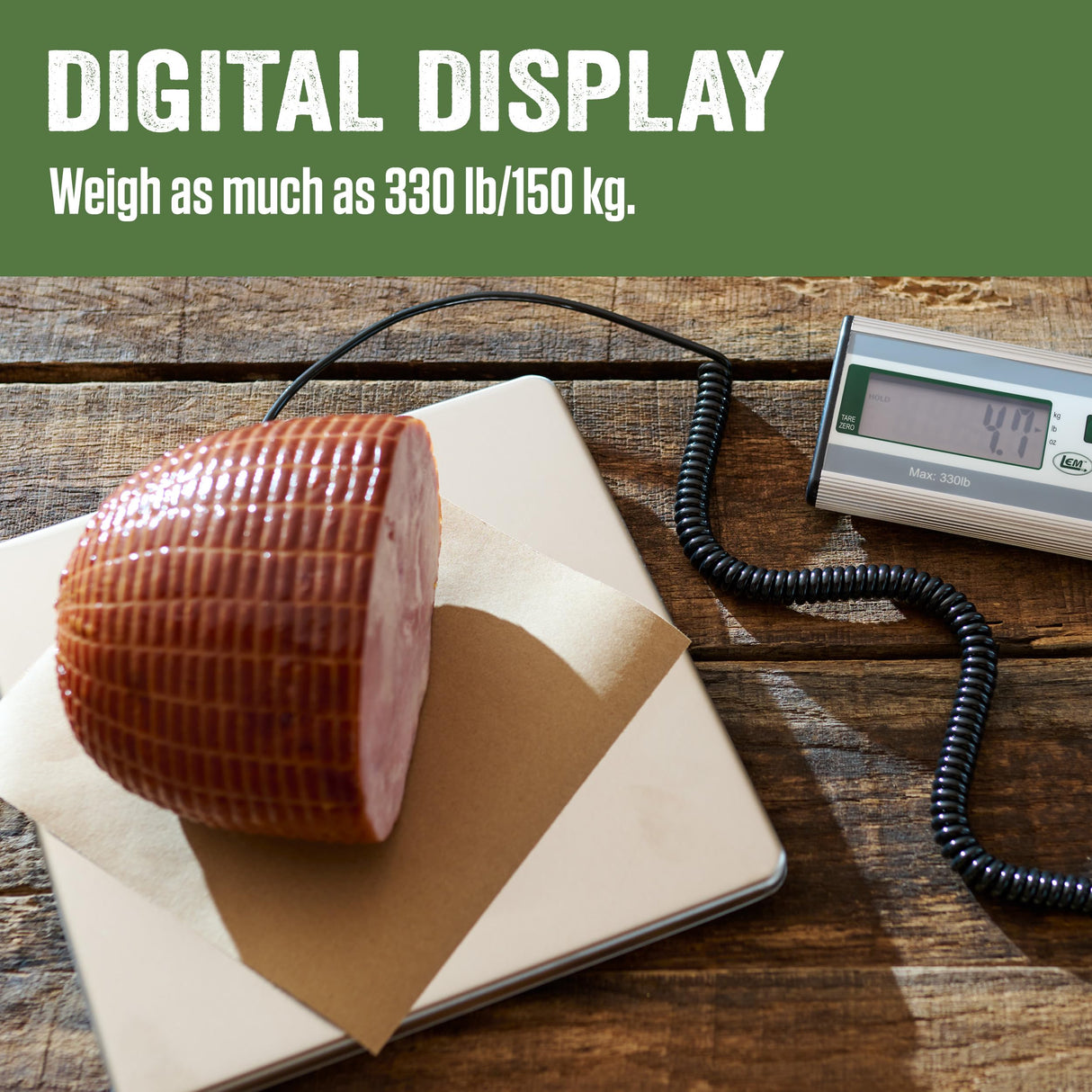 LEM Products 330 lb. Stainless Steel Digital Scale, Silver LEM