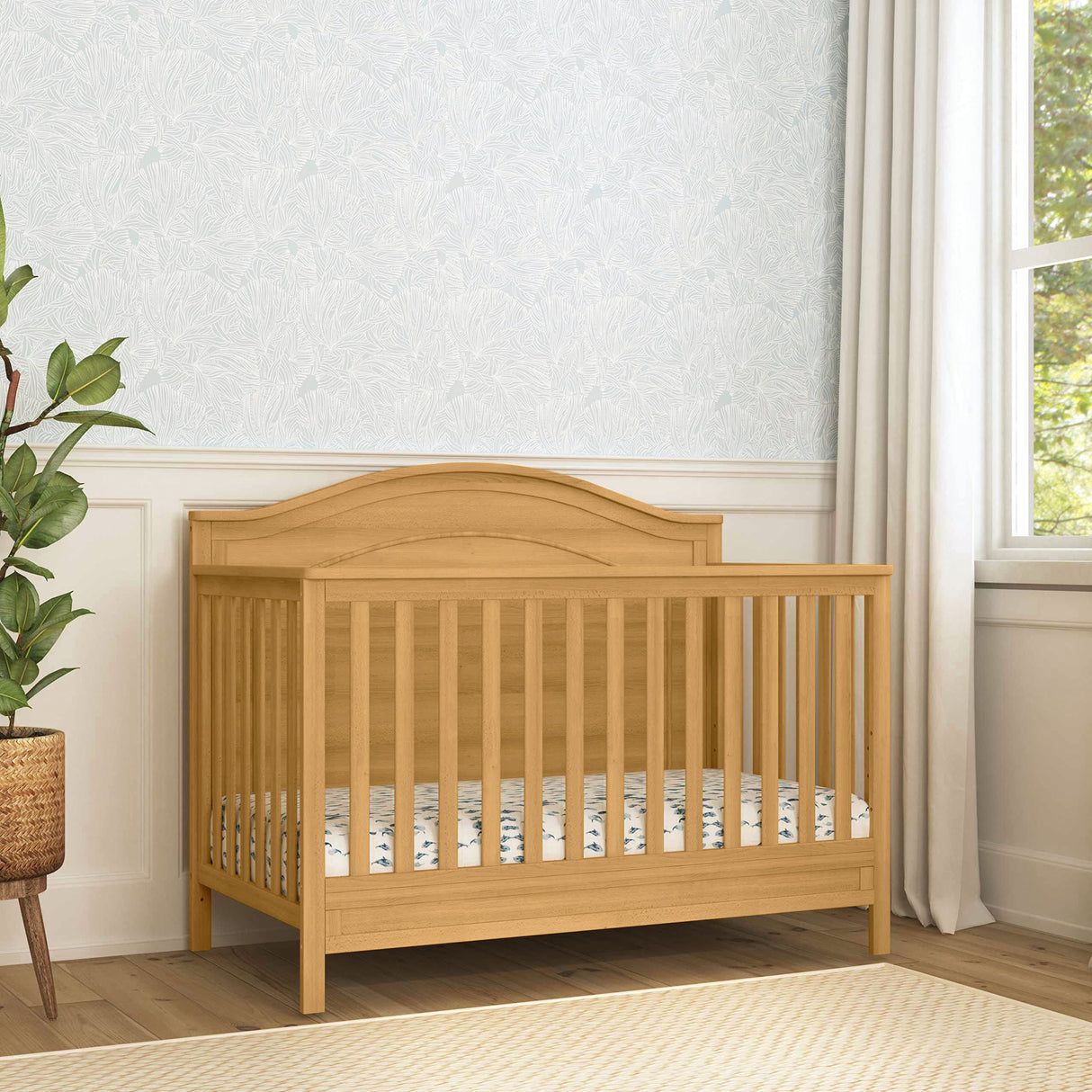 DaVinci Charlie 4-in-1 Convertible Crib in Honey | Greenguard Gold Certified DaVinci