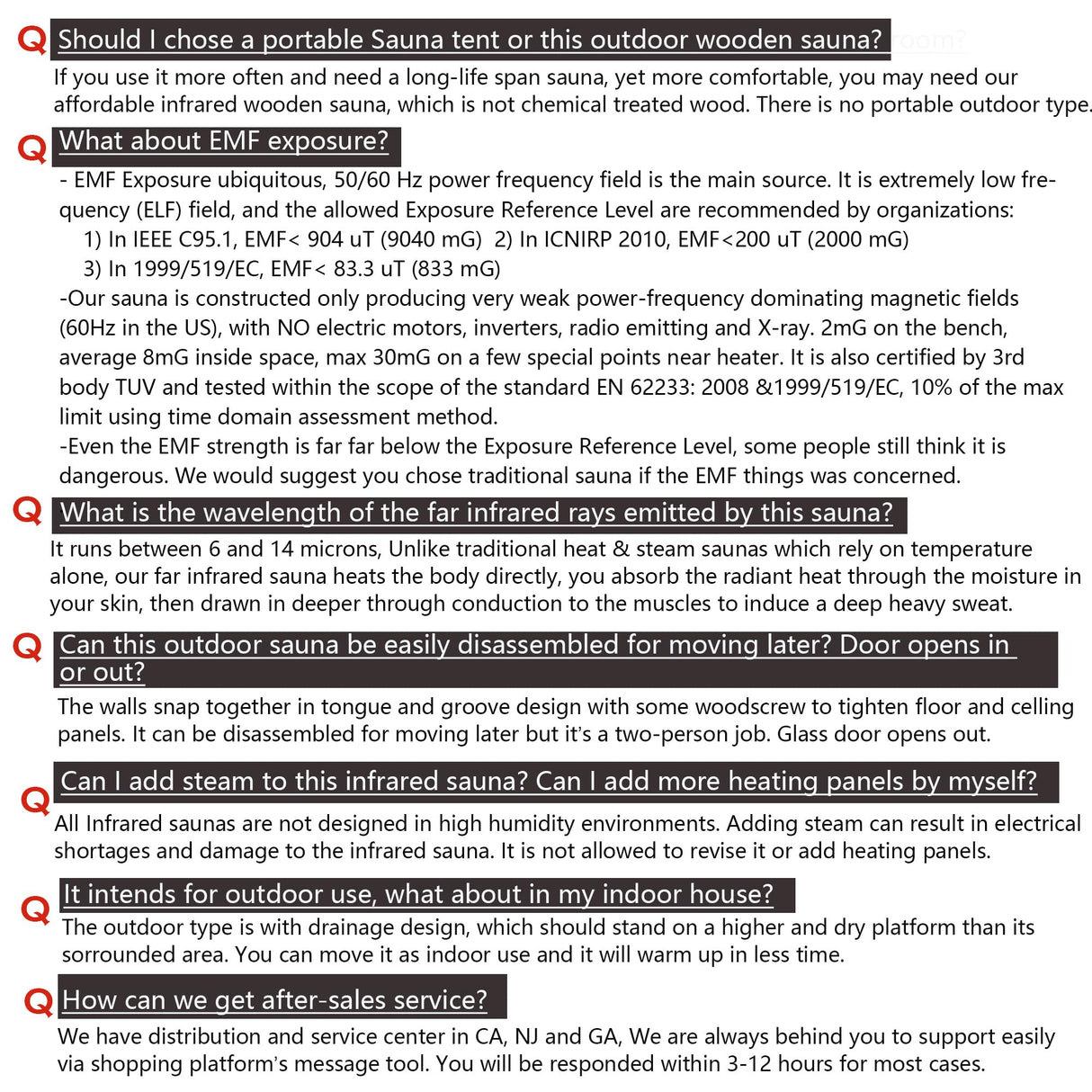 Xmatch Far Infrared Wooden Outdoor Sauna, 1-Person Size, w/1560W, 6 Low EMF Heaters, 10 Minutes Pre-Warm up, Time and Temp Pre-Set, 2 Bluetooth Speakers, 1 LED Reading Lamp and 2 Chromotherapy Lights Xmatch