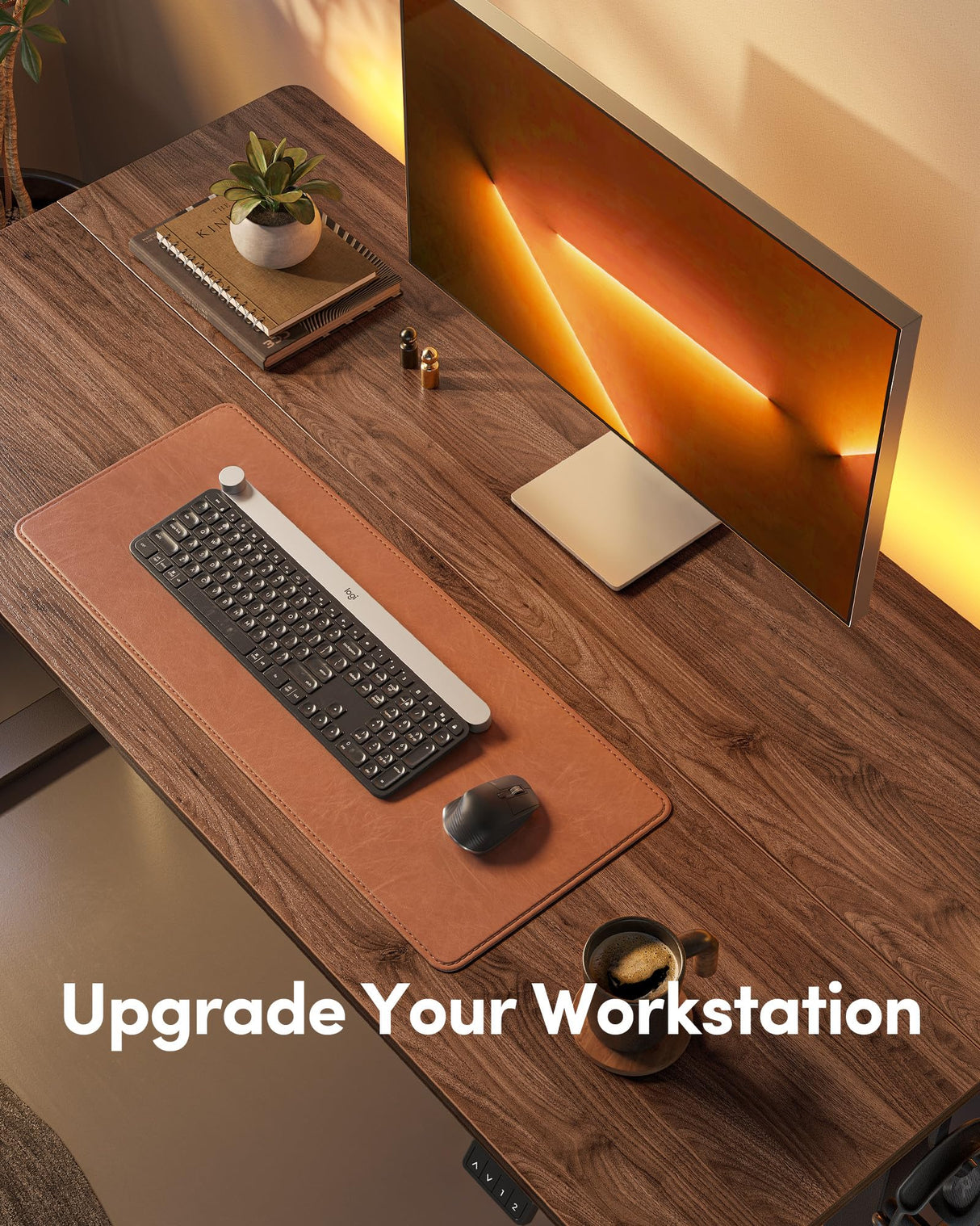 FEZIBO Electric Standing Desk, Height Adjustable Stand up, 48 x 24 Inches Sit Stand Home Office, Computer Desk, Black Walnut FEZIBO