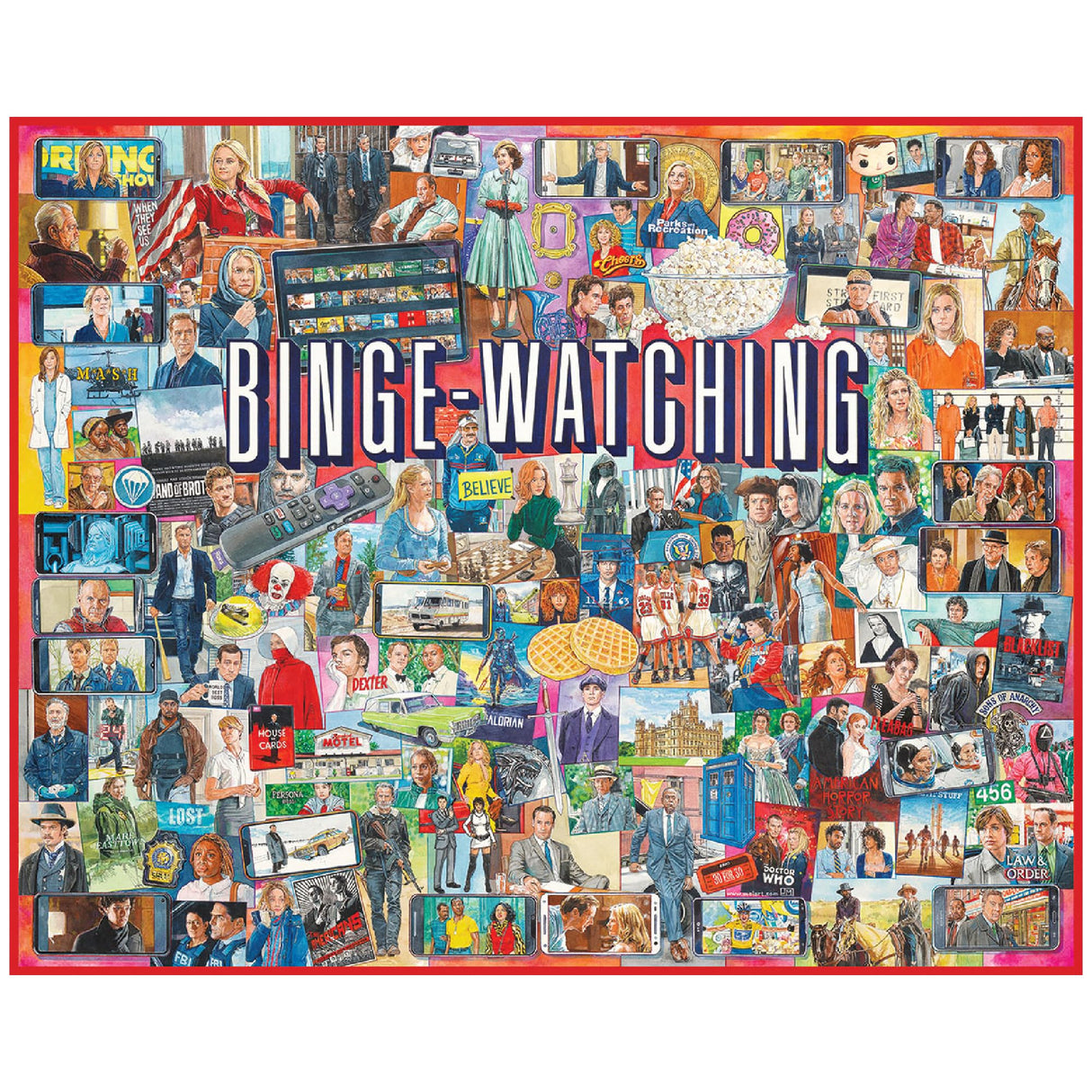 White Mountain Puzzles - Binge Watching - 1000 Piece Jigsaw Puzzle for Adults - Fun Family Activity - 24"x30" White Mountain