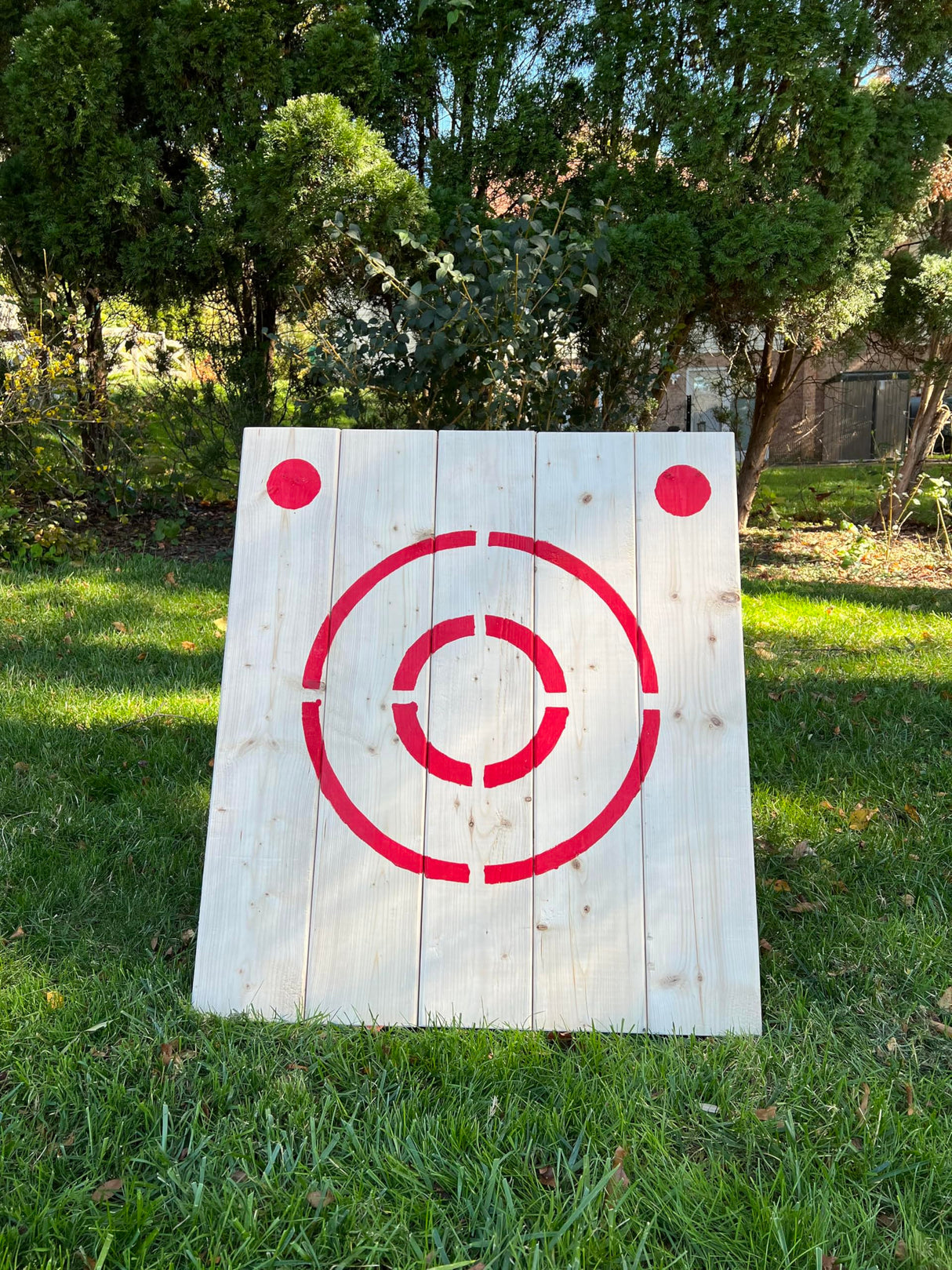 Wooden Foldable Axe and Knife Throwing Target with Stand WoodArtSupply