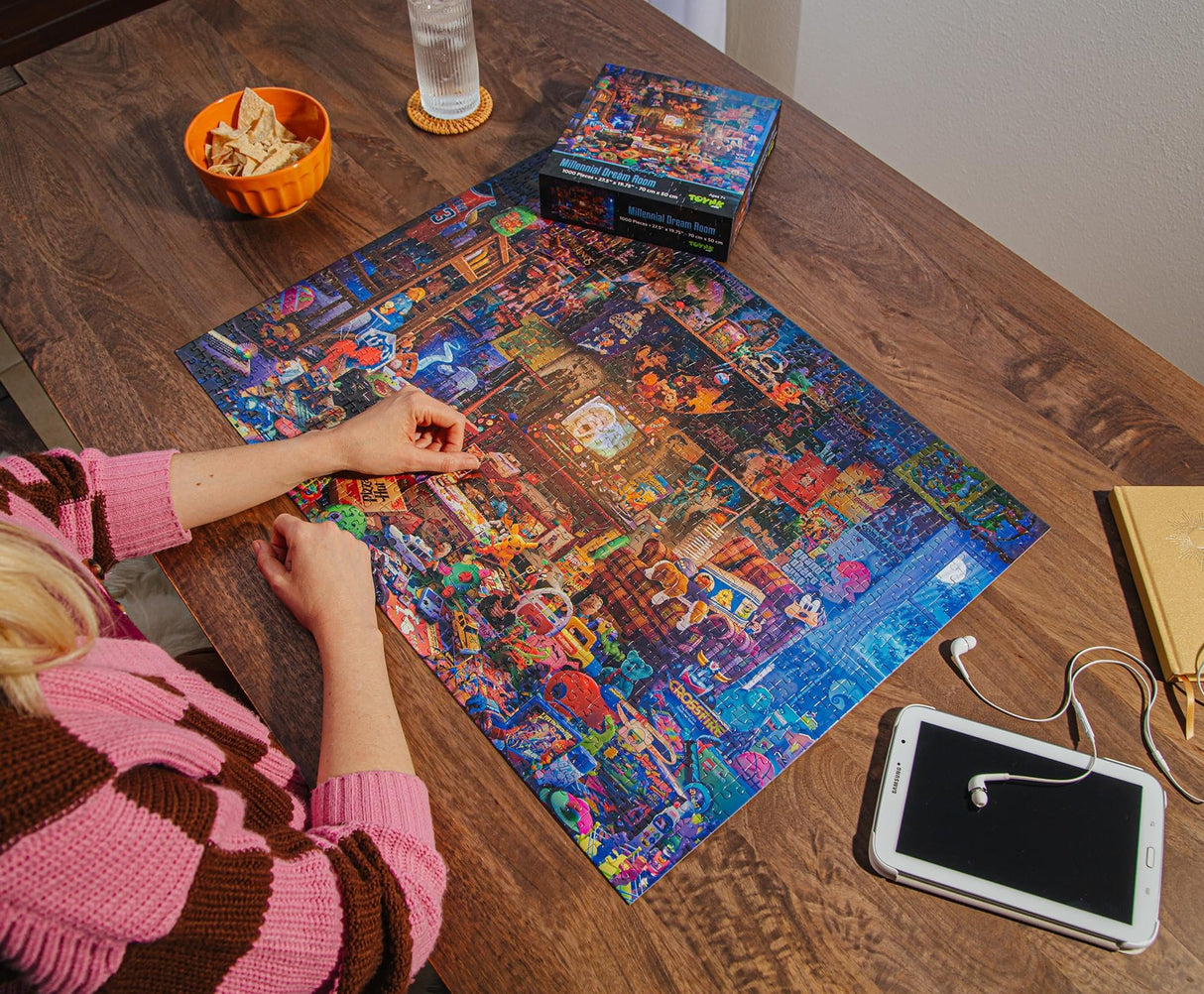 Millennial Dream Room 1000-Piece Jigsaw Puzzle by Rachid Lotf | Fun Brain Teaser, Toys & Games | 28 x 20 Inches Toynk