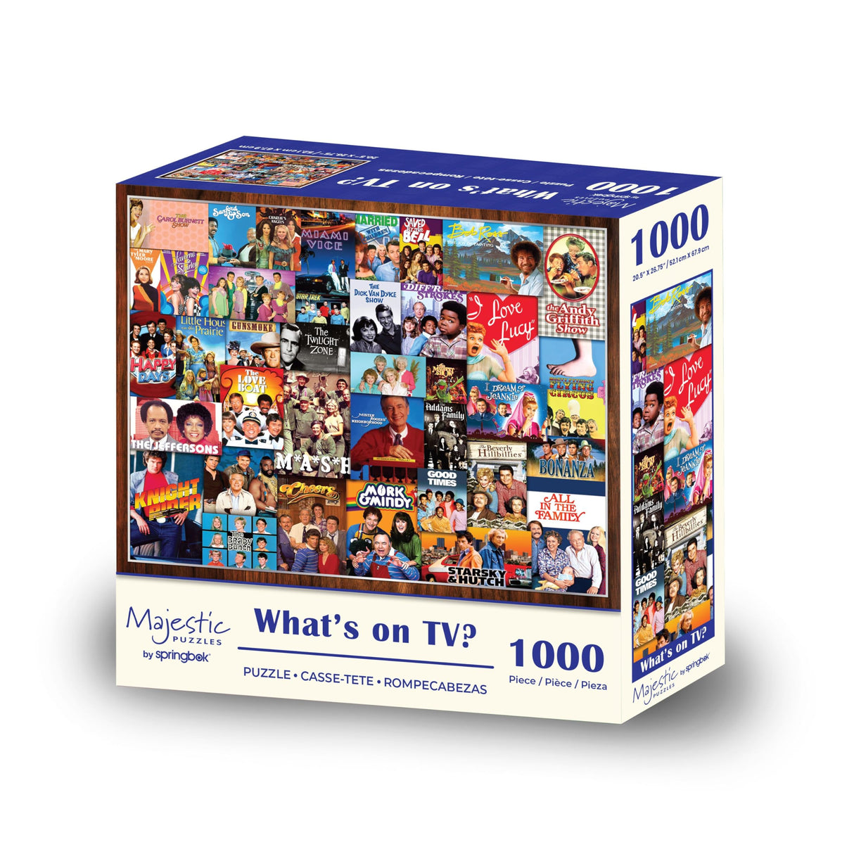 Majestic Value Brand 1000 Piece Jigsaw Puzzle Featuring Televison Classics Throughout The Years Springbok