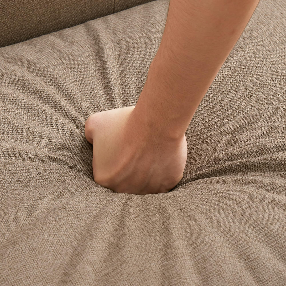 HUIMO 60'' Loveseat Sofa, Love Seat Couches for Living Room, Small Sofa with Solid Wood Frame, Button Tufted Sofa Couch for Bedroom, Office, Apartment (Brown) HUIMO