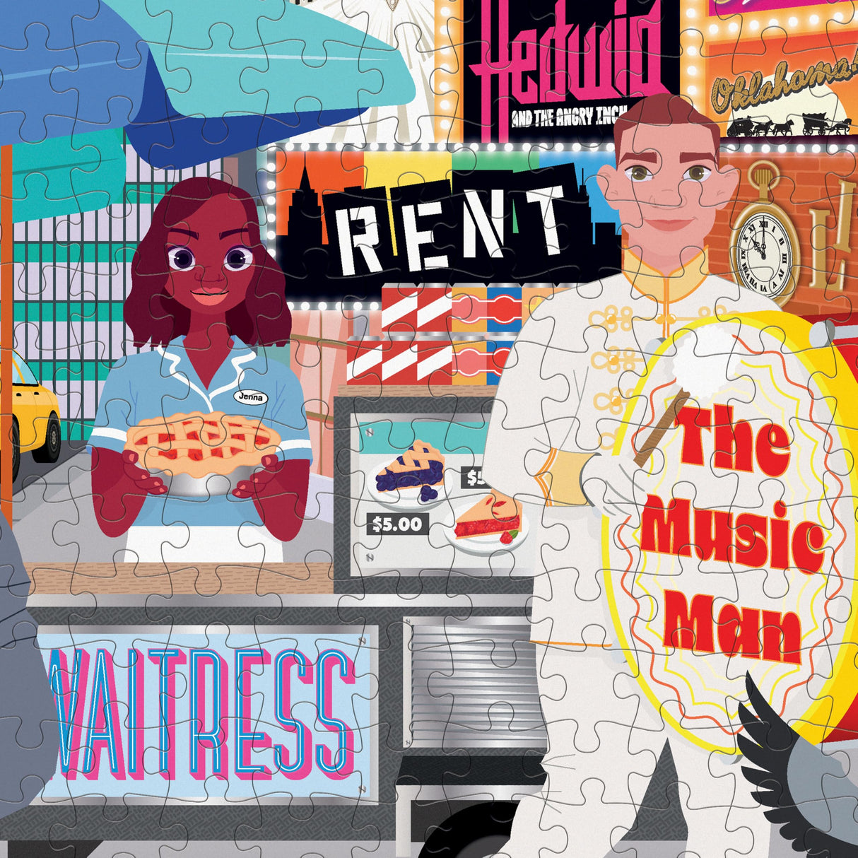 Ridley's: 50 Must-See Musicals Bucket List 1000-Piece Puzzle|Unique Graphics of Popular Broadway Musicals in New York City|Room Décor After Completion|Great Gift for Musical Lovers Ridley's