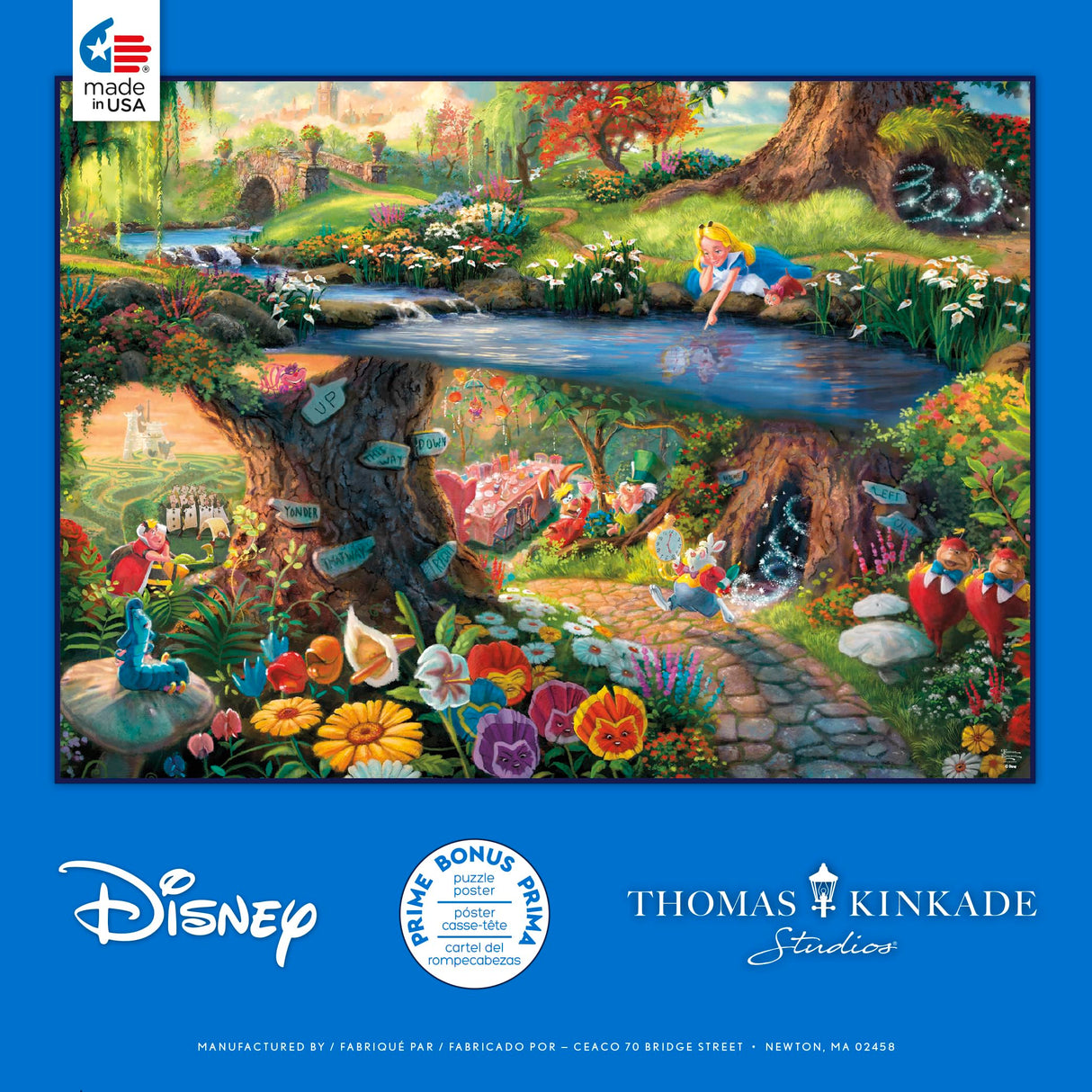 Ceaco - Disney - Thomas Kinkade - Alice in Wonderland - 1000 Piece Jigsaw Puzzle Ceaco