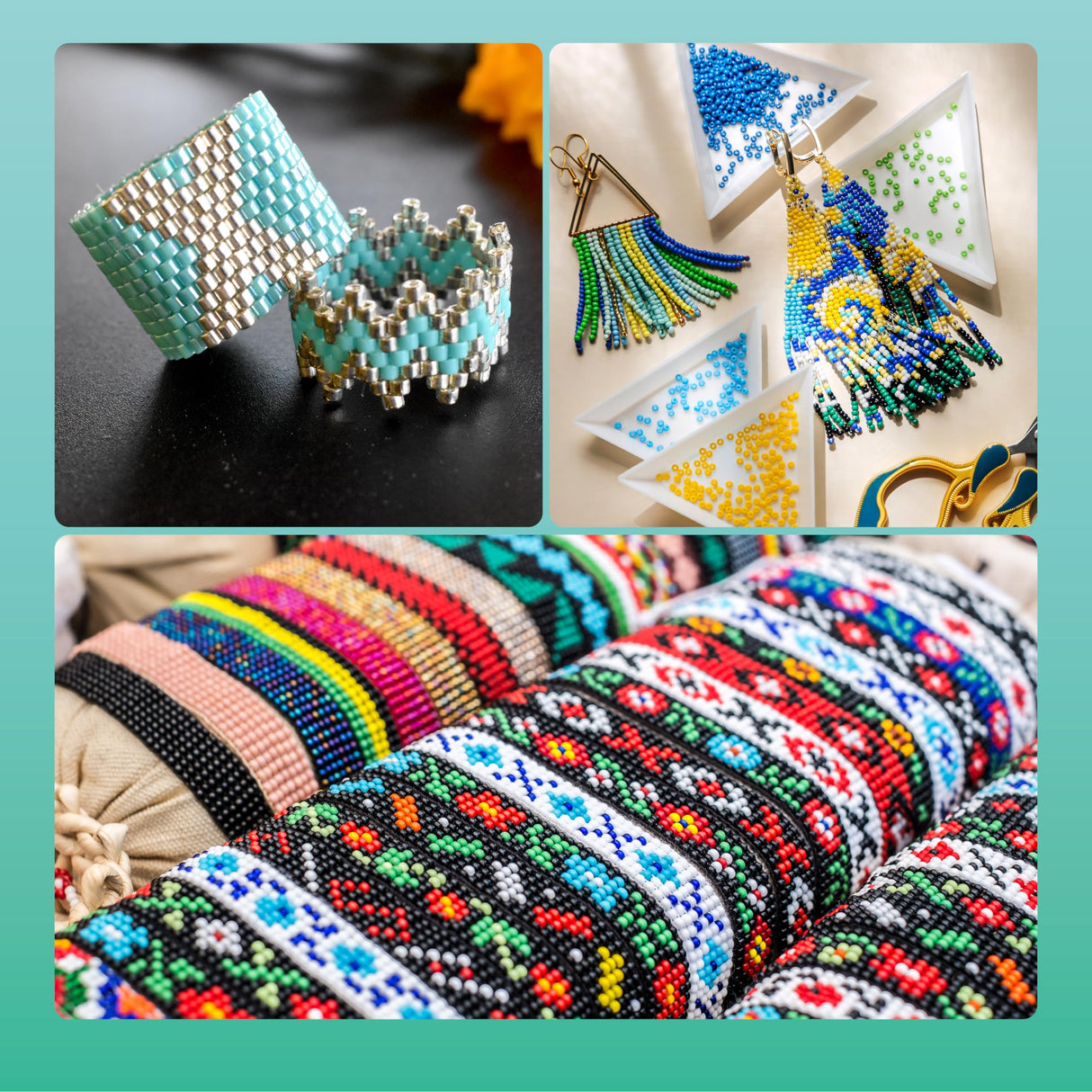 PP OPOUNT Adjustable Bead Loom Kit, Wood Loom Beading Supplies with Detailed Instructions, Practical Jewelry Making Accessories, Beading Loom Kits for Adults Jewelry Making Bracelets Belts PP OPOUNT