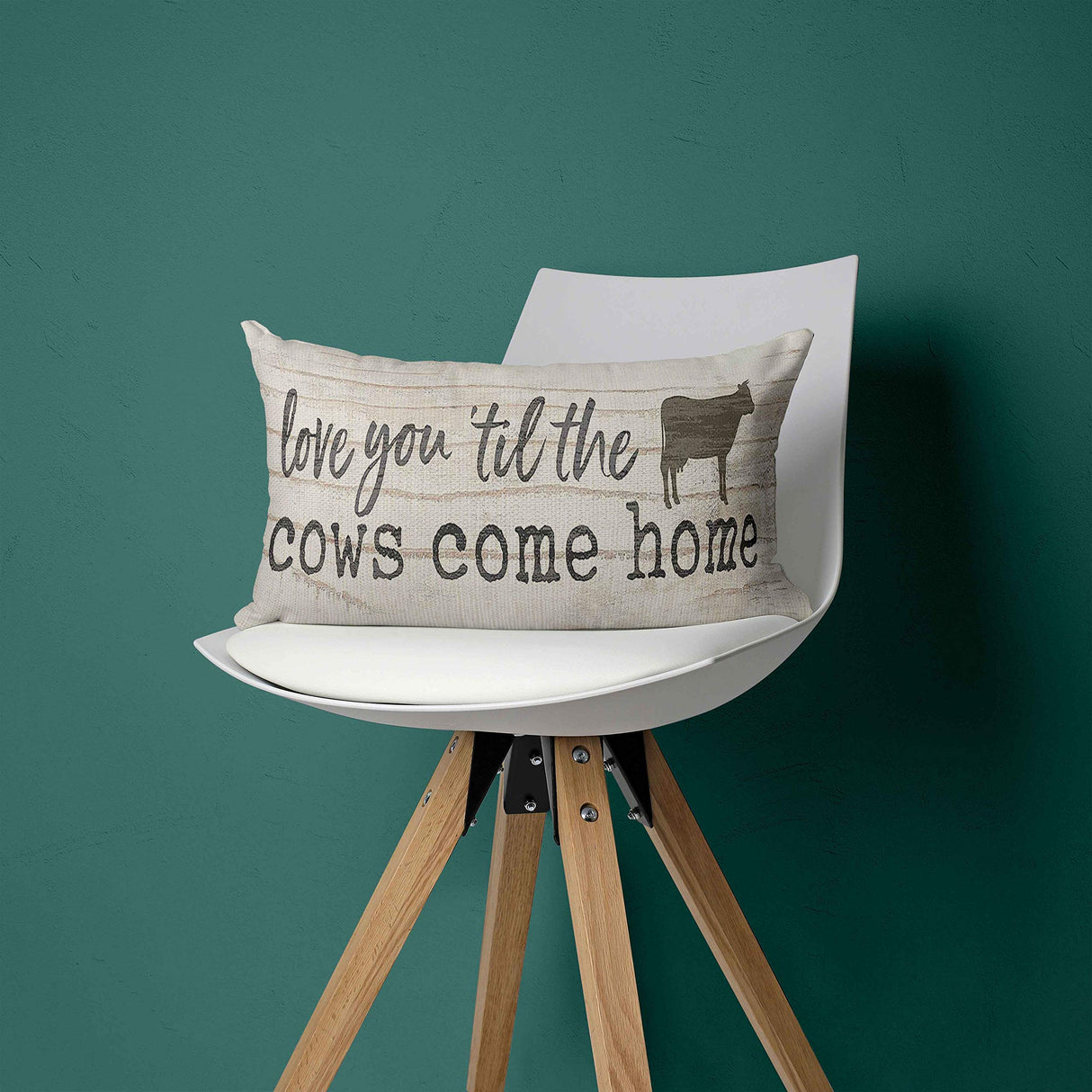 Mancheng-zi Farmhouse Throw Pillows, Cow Gifts 12x20 Pillow Cover,Farmhouse Throw Pillow Covers,Decorative Lumbar Throw Pillow Case Cushion Cover,Till The Cows Come Home Pillow Mancheng-zi