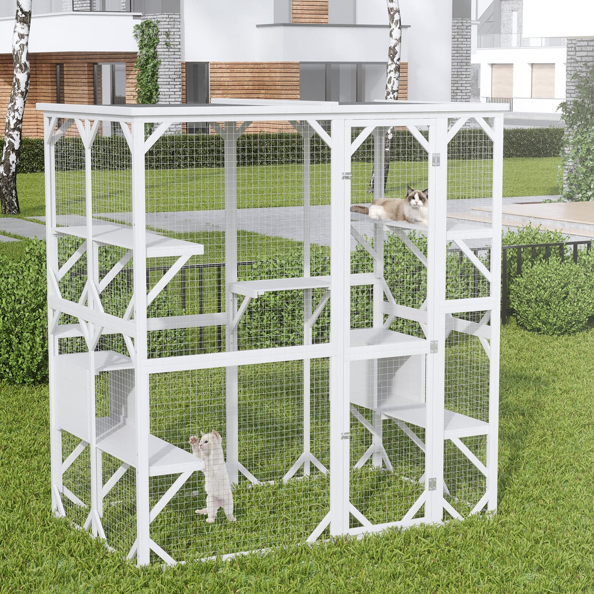 Catio Outdoor Cat Enclosure with Roof ROOMTEC