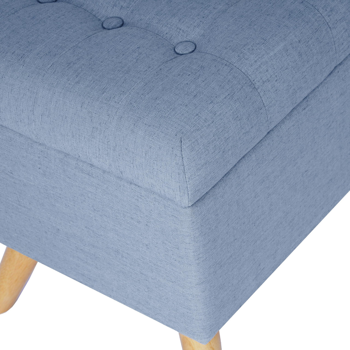 HomePop Modern Storage Bench, Blue Large HomePop