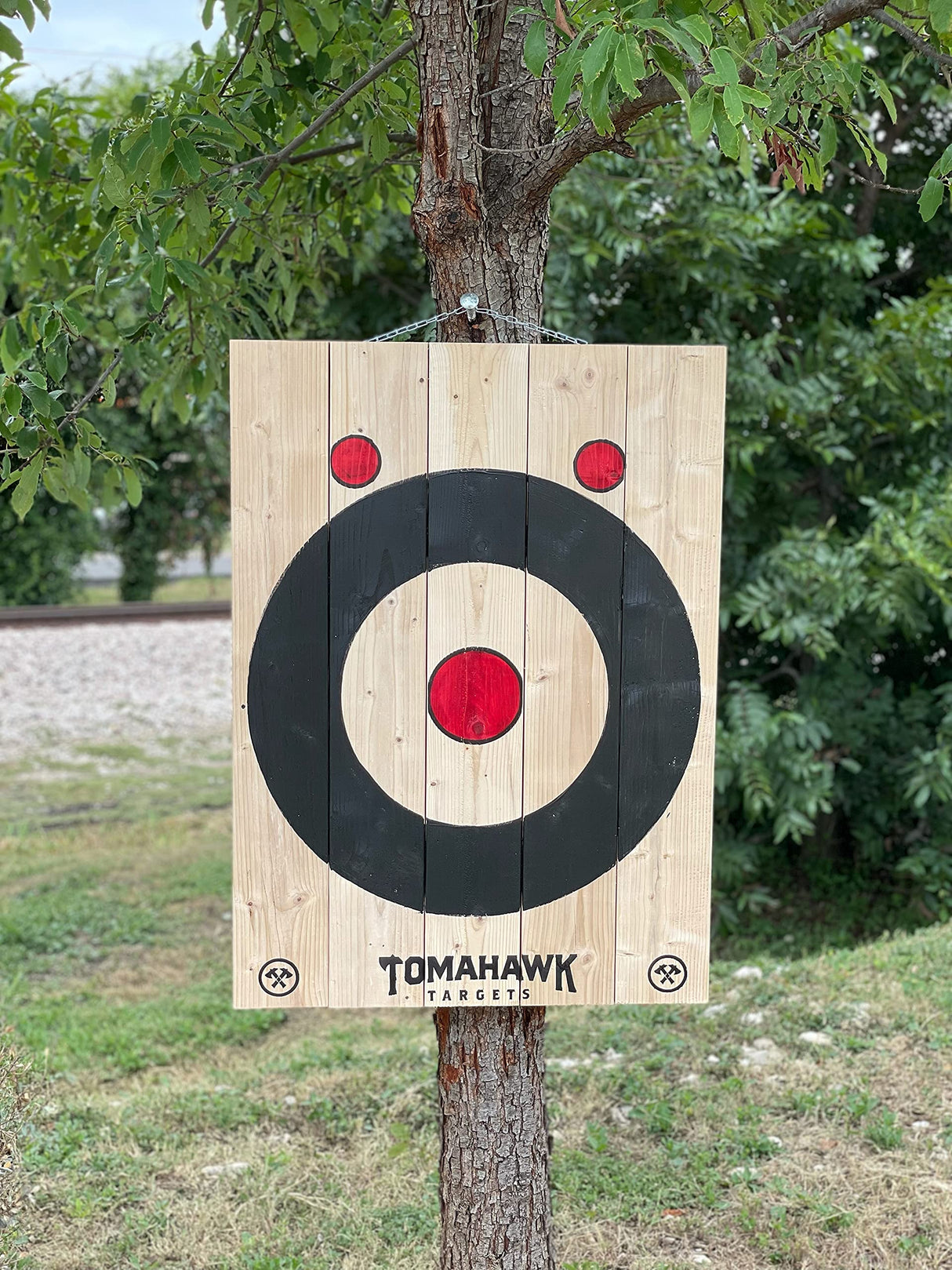 Large 2-Ring Painted Frameless Axe and Knife Throwing Target Generic