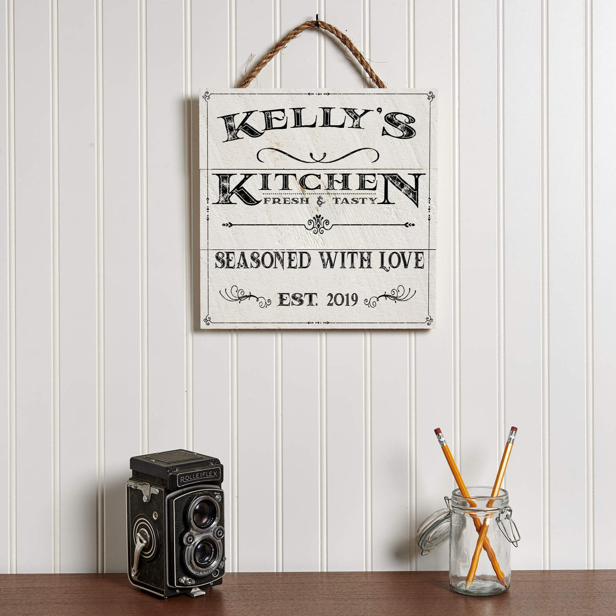 Artblox Personalized Kitchen Signs Custom Wood Sign Printed On Real Pine Wood Kitchen Wall Decor Personalized Gifts For Wife Christmas Gift Ideas Rustic Home Decor Customized Gifts Artblox