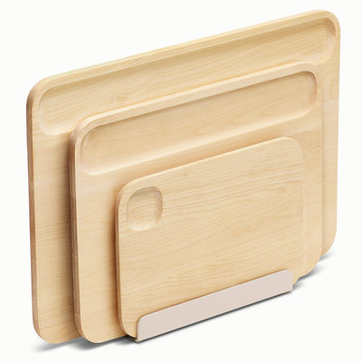 Caraway 4-Piece Cutting Board Set - Wood Cutting Board Set - Made From FSC-Certified Birch Wood - Mineral Oil & Wax Finish - 3 Sizes - Small, Medium,