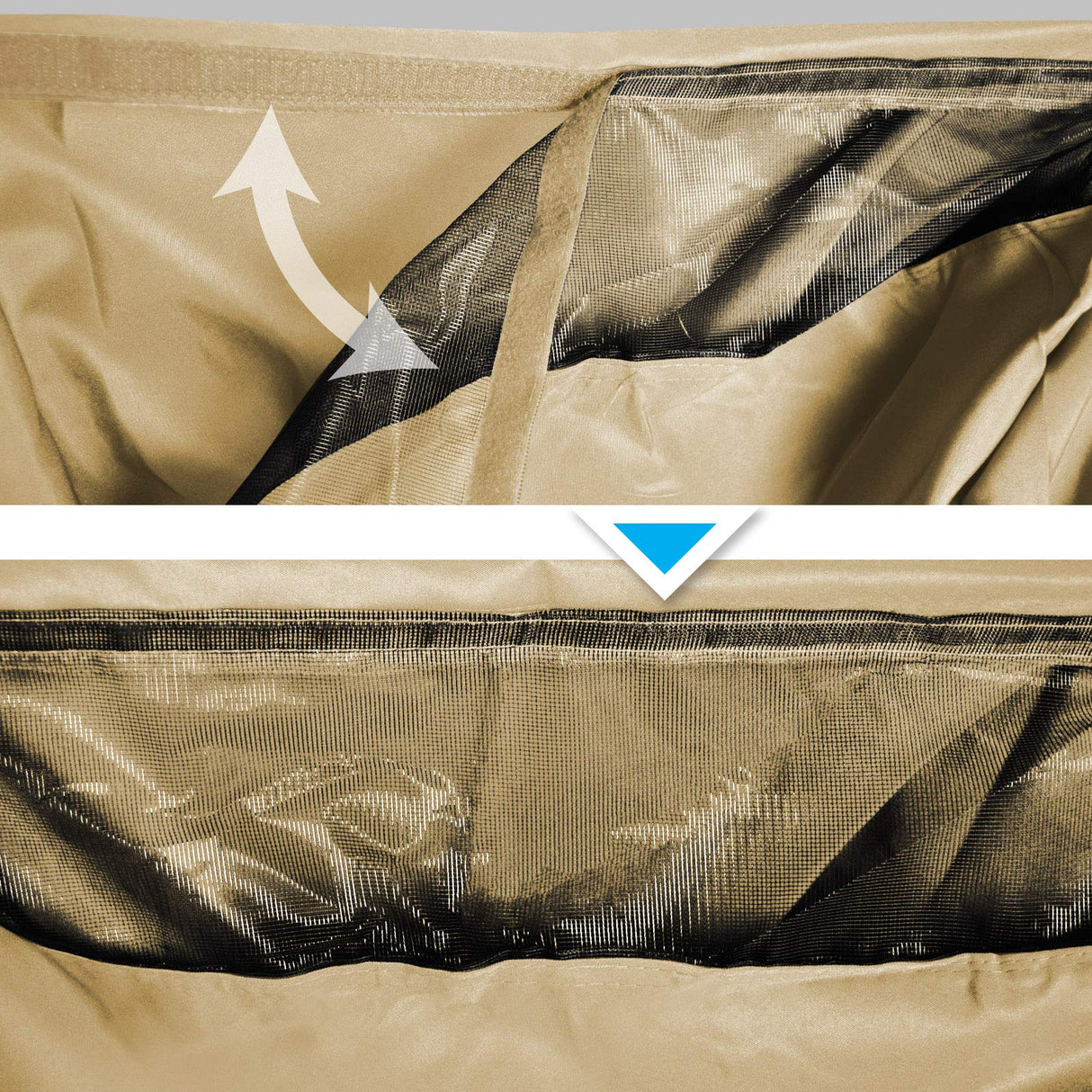 BenefitUSA Replacement Canopy Top Cover for 10'X10' Gazebo Polyester Double Tiers for Outdoor Garden Patio Pavilion Sunshade (Beige) BenefitUSA