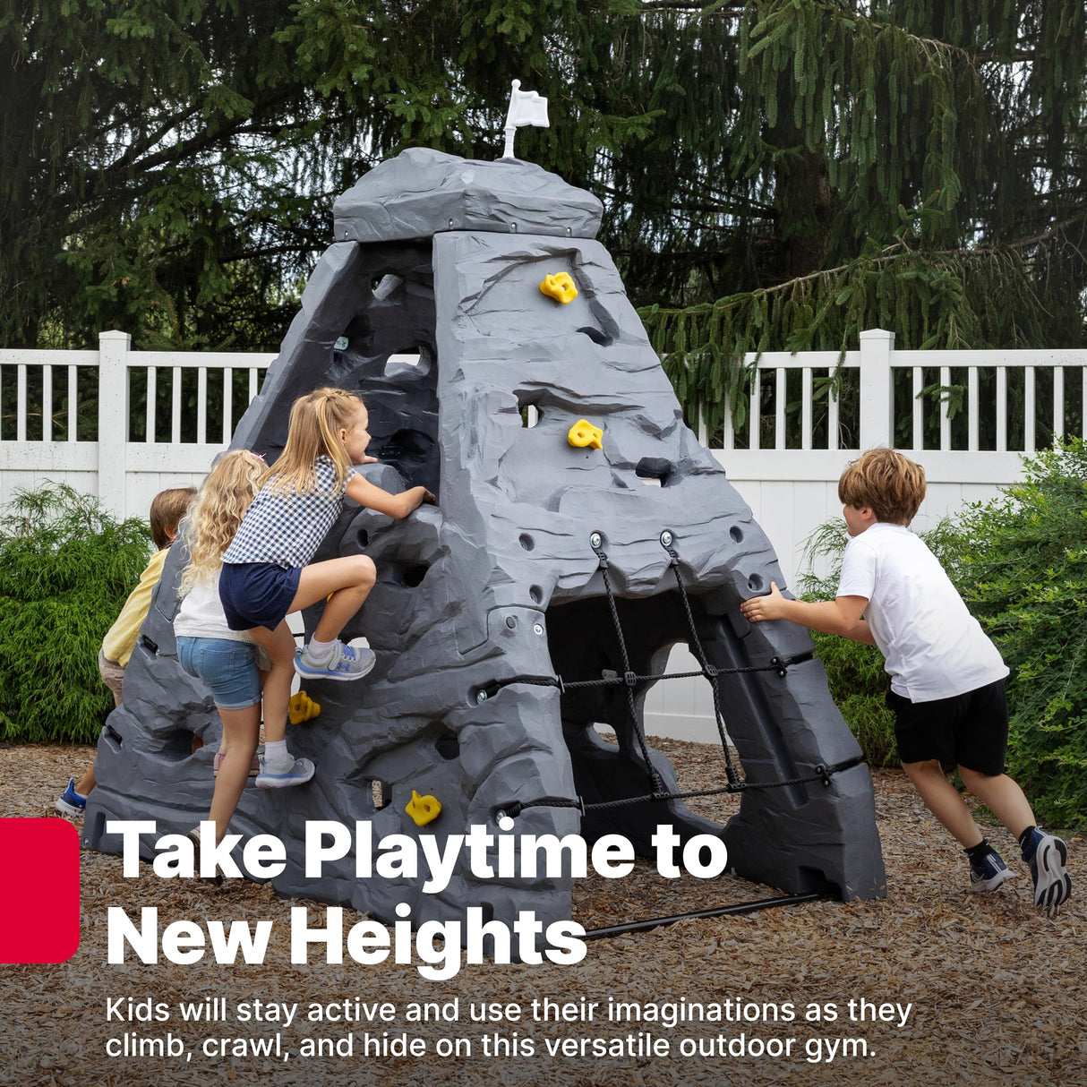 Step2 Skyward Summit for Kids, Climbing Wall Playset for Toddlers, Ages 4 –8 Years Old, Easy to Assemble Kids Outdoor Playground for Backyard Step2