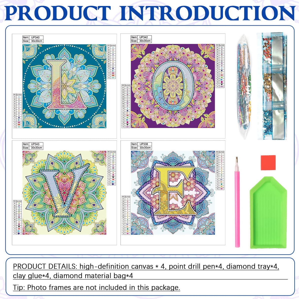 4 Pieces Love Alphabet Diamond Painting Kits, Special Shaped 5D Partial Drill DIY Crystal Diamond Art for Adults, Home Wall Decoration, Valentine’s Day Gifts, Mosaic Craft, 12x12 in antor