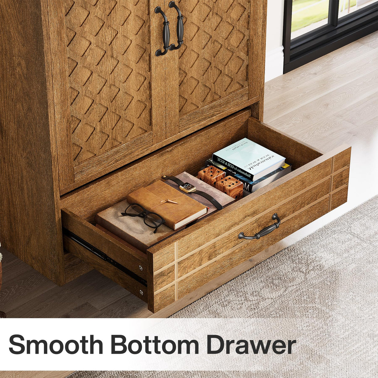 Tribesigns 70" Tall Pantry Storage Cabinet with Doors, Shelves, Drawer - Large Rustic Brown Food Storage for Kitchen, Dining Room, Bathroom, Tribesigns