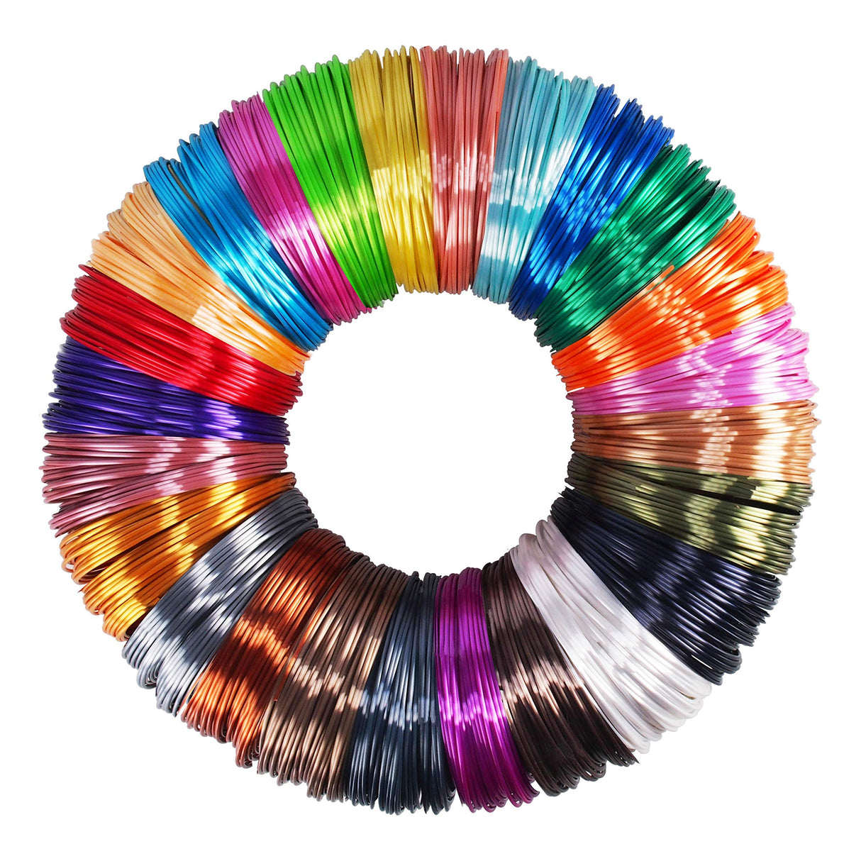 25 Colors Silk Shiny PLA Filament Sample Pack, Each Color 4 Meter Length, Total 100m 3D Printer 3D Pen Material Refill, with Extra 2 Finger Caps by MIKA3D MIKA3D