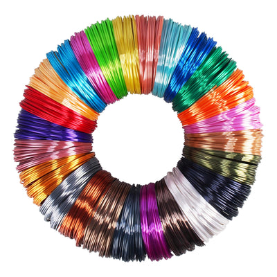 25 Colors Silk Shiny PLA Filament Sample Pack, Each Color 4 Meter Length, Total 100m 3D Printer 3D Pen Material Refill, with Extra 2 Finger Caps by MIKA3D
