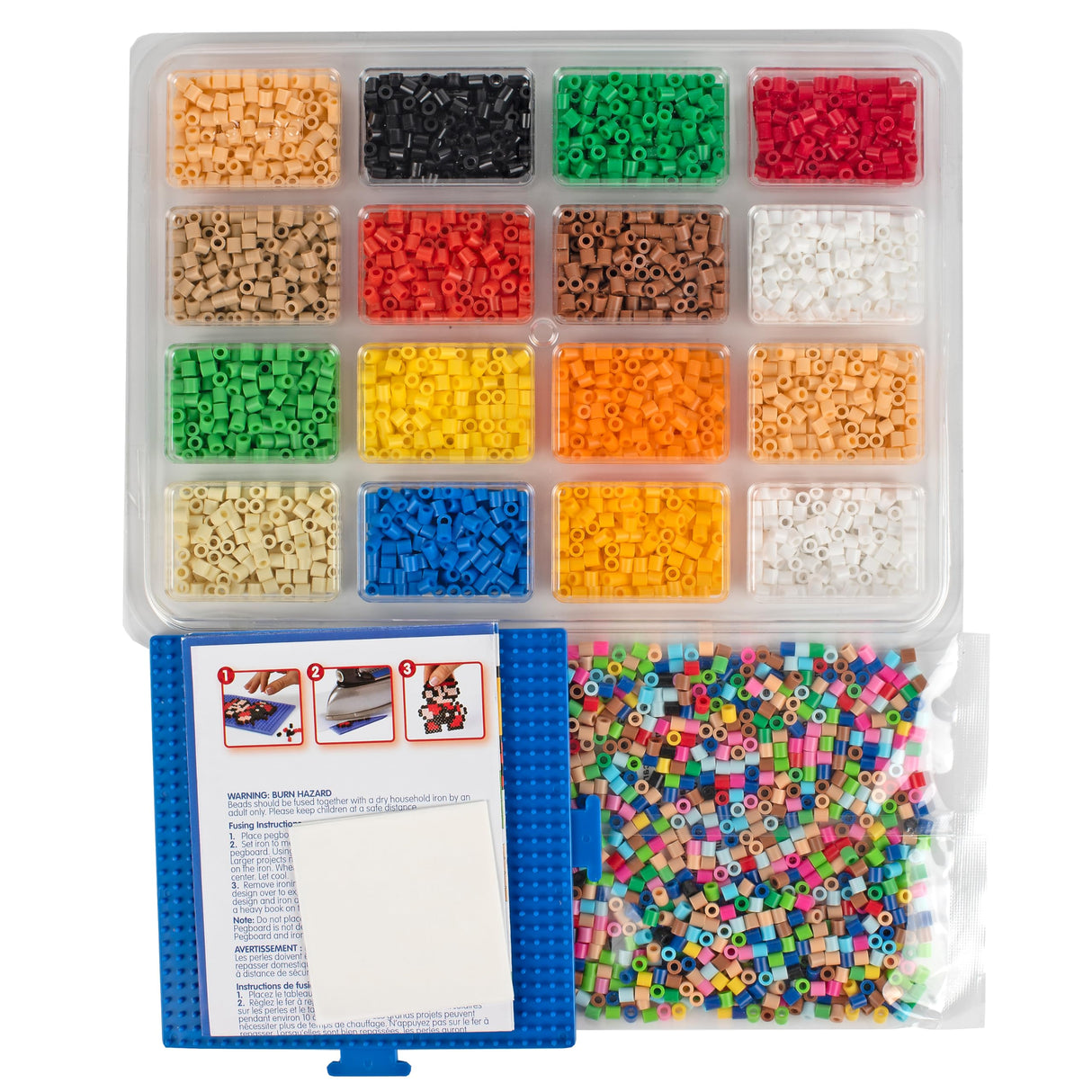 Perler Nintendo Super Mario Fused Bead Kit, 4,385 Pieces, 8 Patterns, Includes Pegboard & Ironing Paper, Create Mario, Luigi, Yoshi & More Perler
