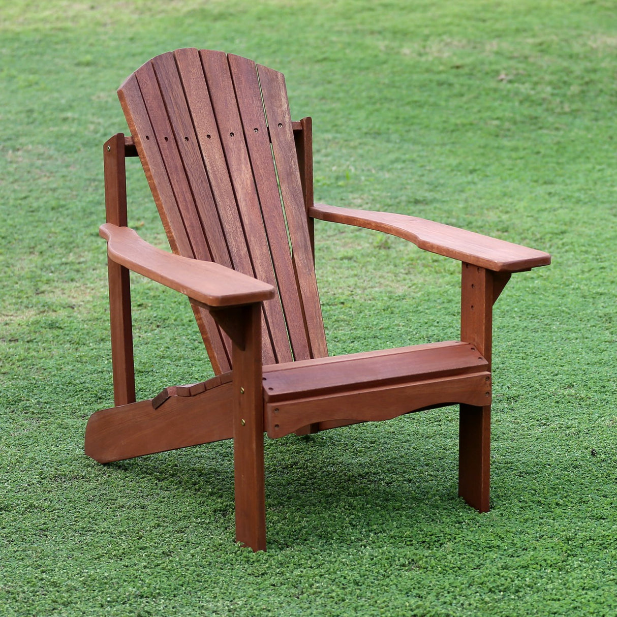 Furinno FG16918 Tioman Hardwood Patio Furniture Adirondack Chair in Teak Oil, Large, Natural Furinno