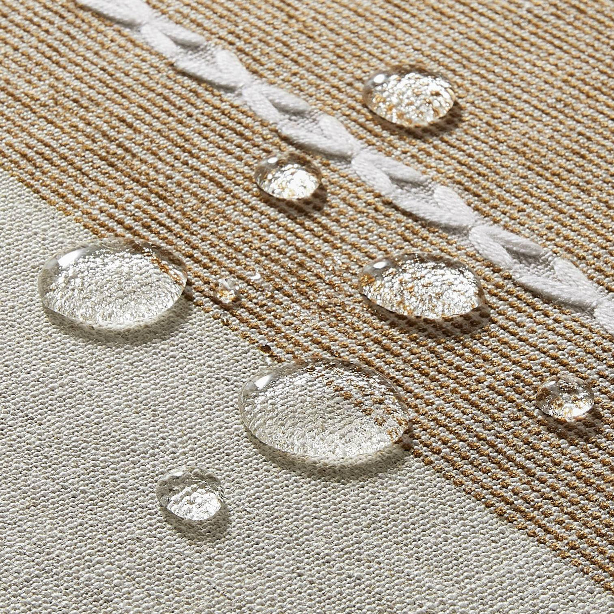 ZeeMart Contrast Linen Table Cloth Rectangle Table Cloths 60x84 Inch Brown, Farmhouse Style Heavy Weight Beige Tablecloth, Water Resistant Burlap Tablecloths ZeeMart