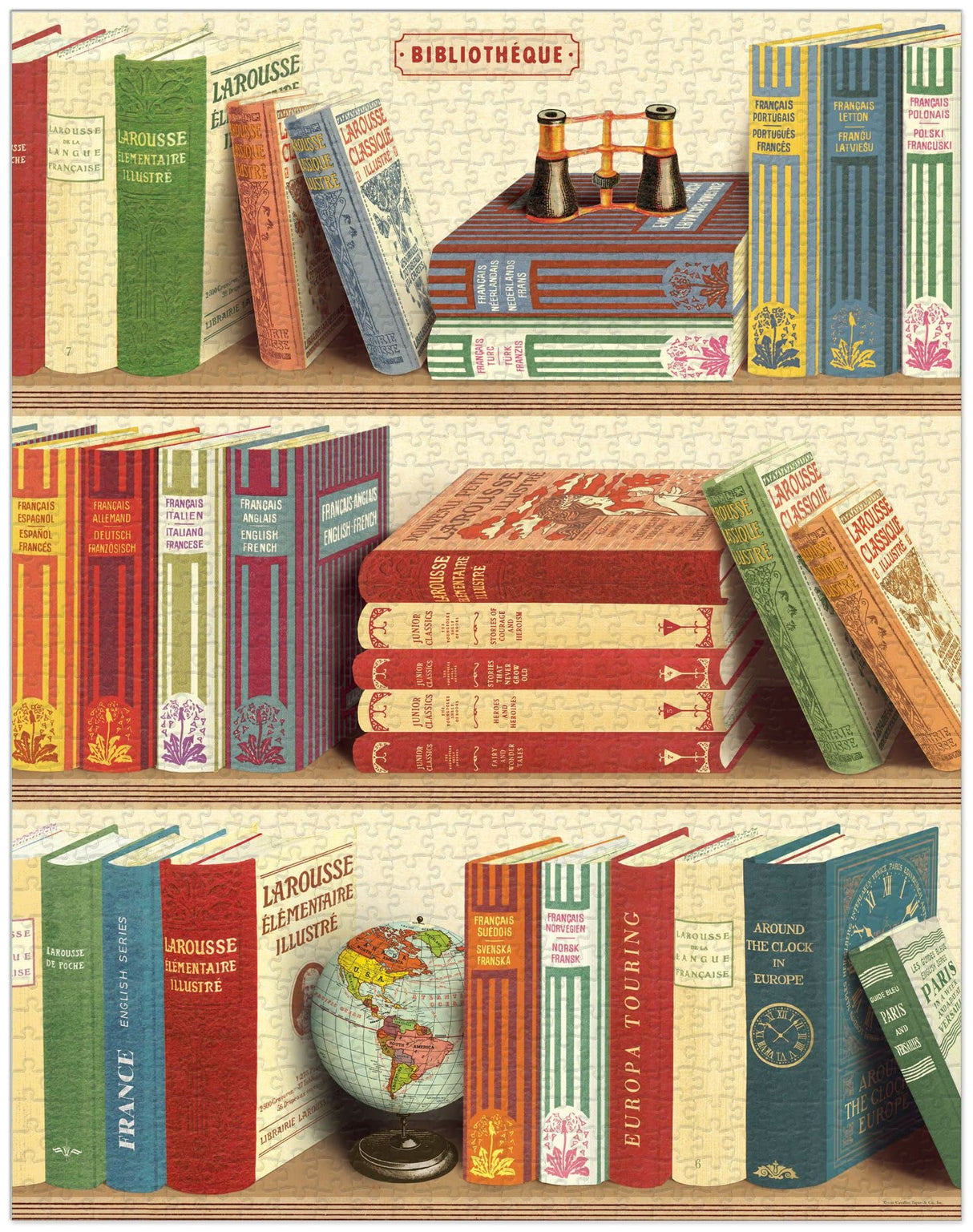 Cavallini 1000 Piece Puzzle, Library Books (PZL/Book) Cavallini
