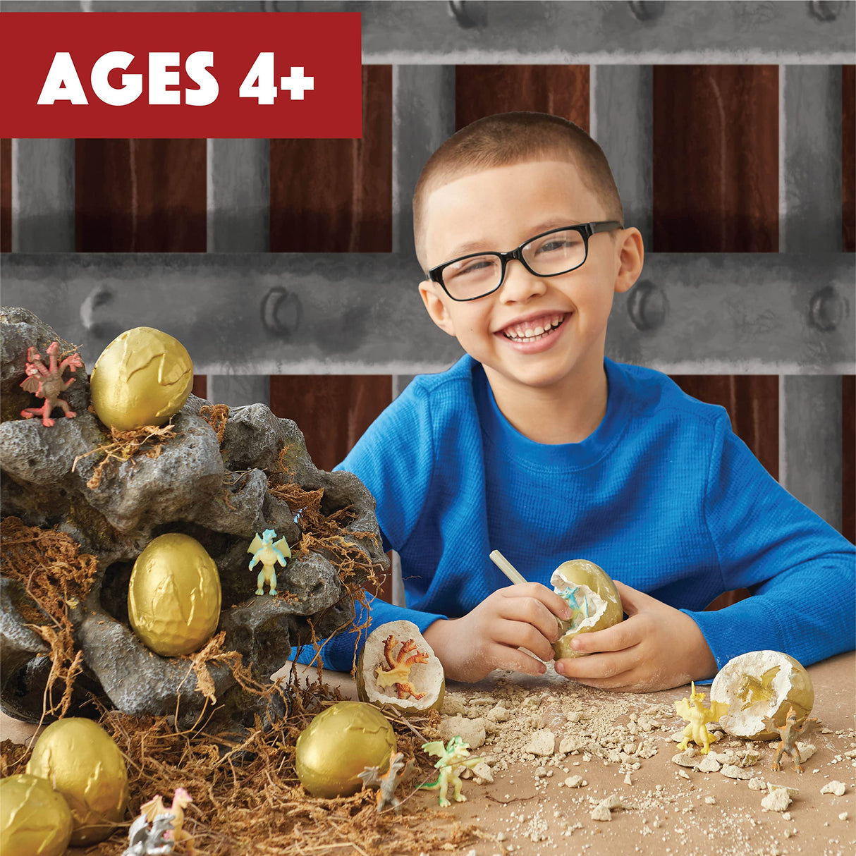 MindWare Dig It Up! Discoveries Dragon Eggs Dig Kit - Includes 12 Dragon Eggs with Toys Inside, Chisel Tools, Instruction Sheets & Excavation Guidebook MindWare